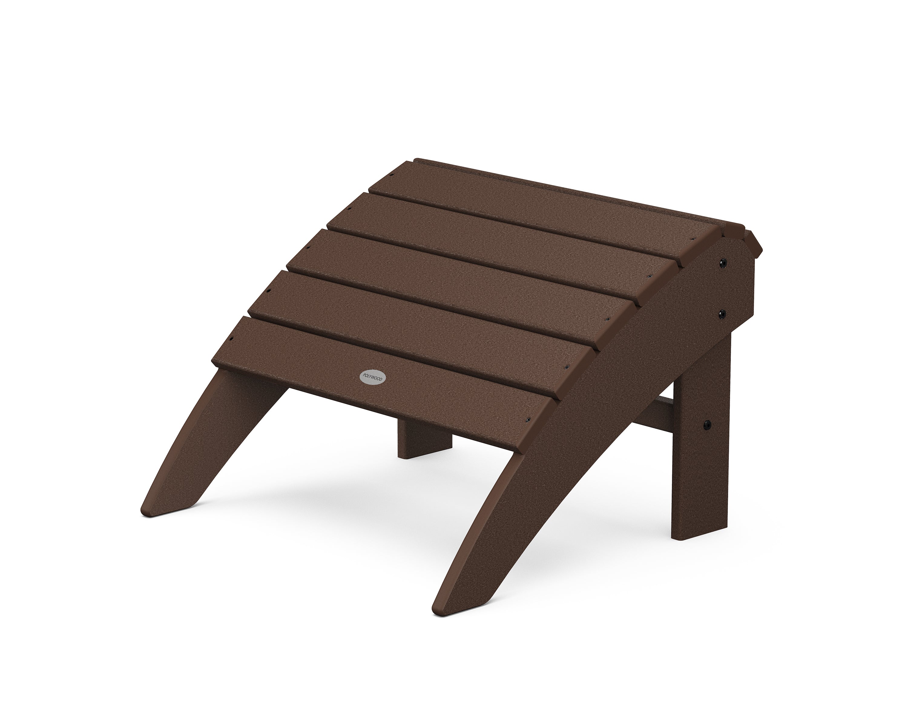 POLYWOOD® Vineyard Curveback Adirondack Ottoman in Mahogany