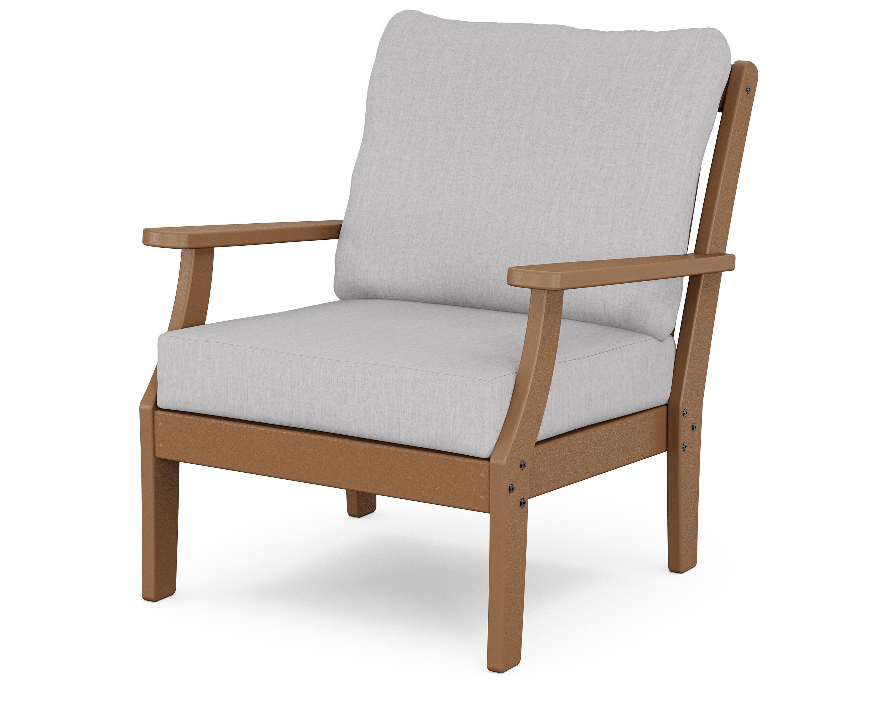 POLYWOOD® Braxton Deep Seating Chair in Teak / Granite