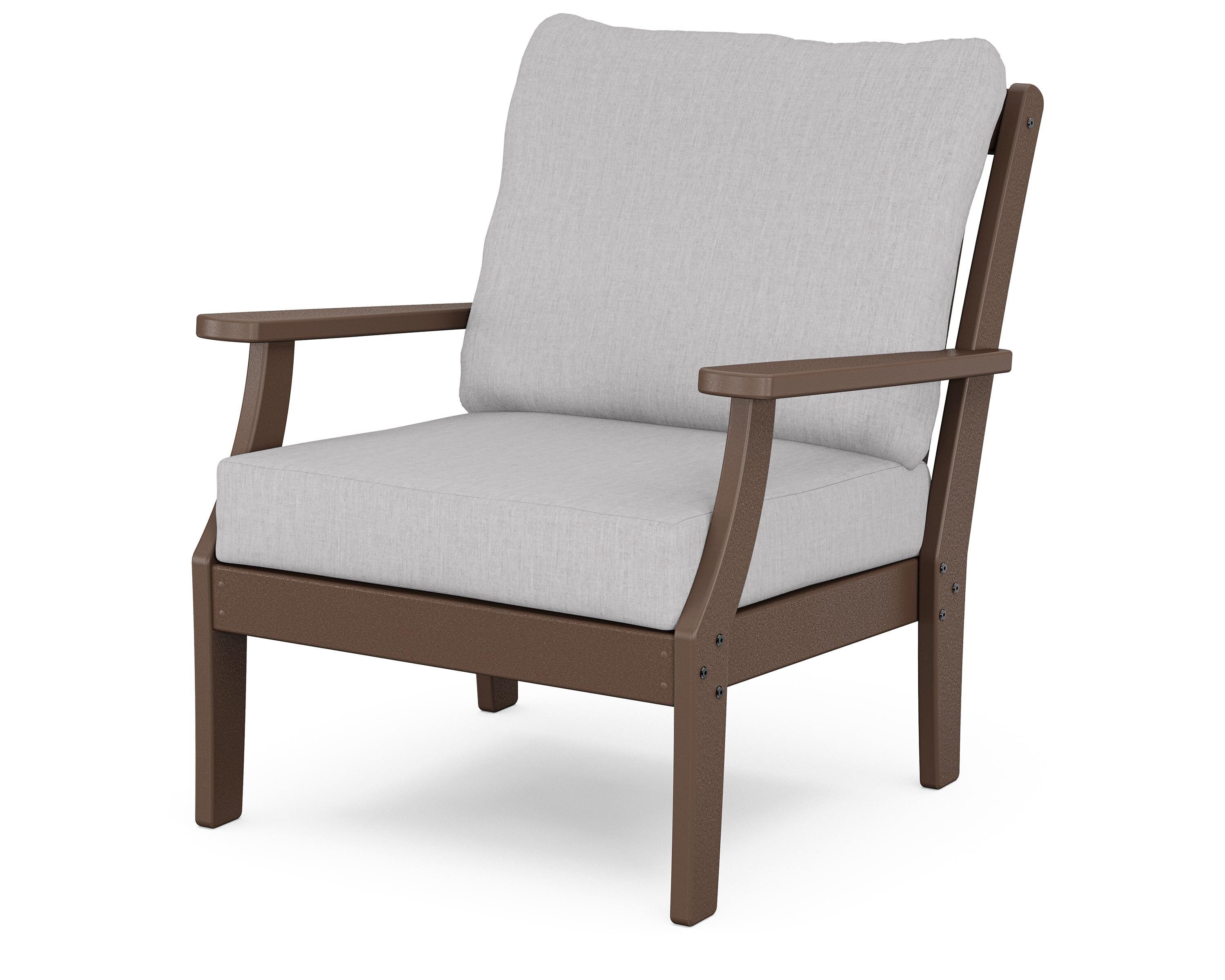 POLYWOOD® Braxton Deep Seating Chair in Mahogany / Granite