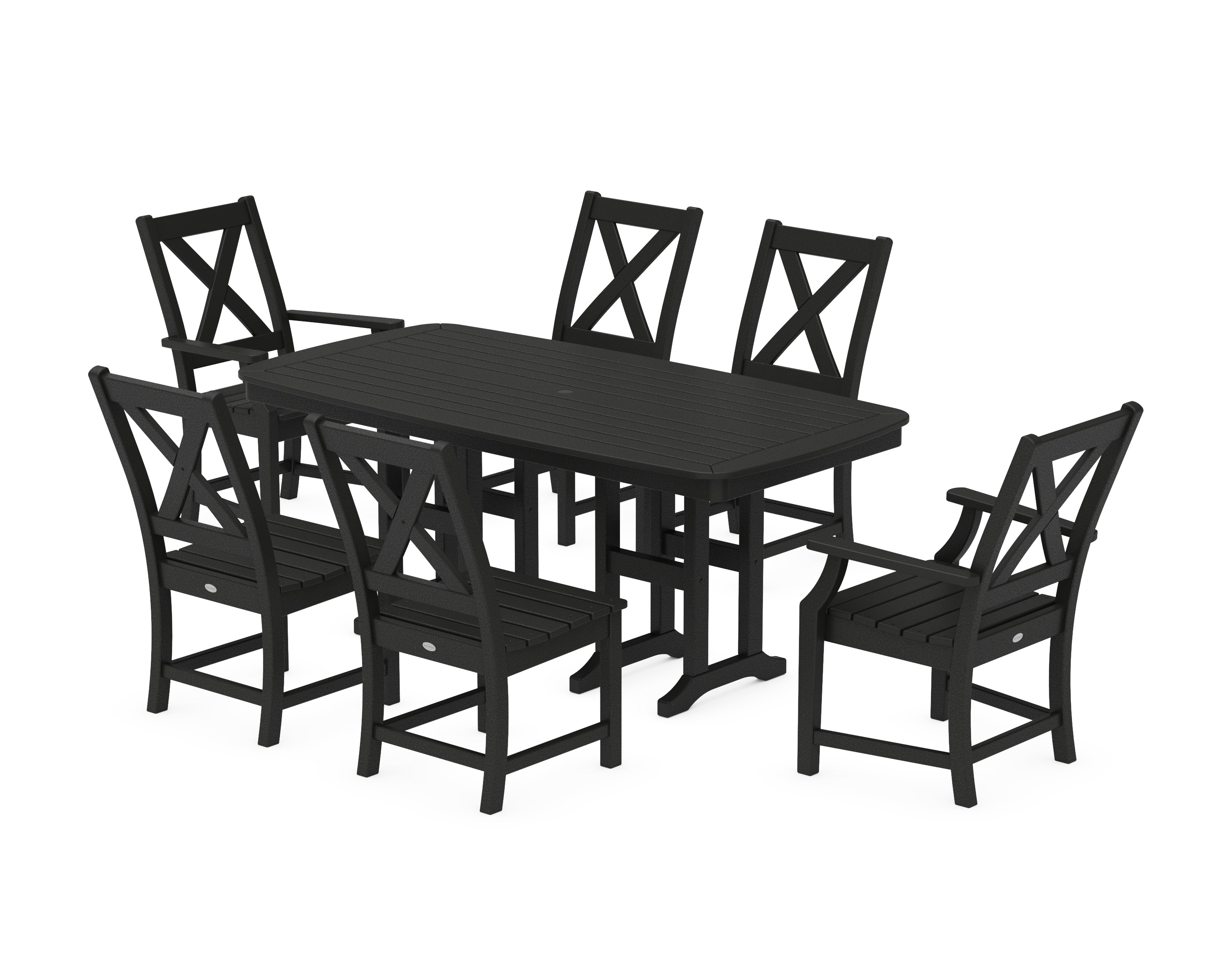 POLYWOOD® Braxton 7-Piece Dining Set in Black