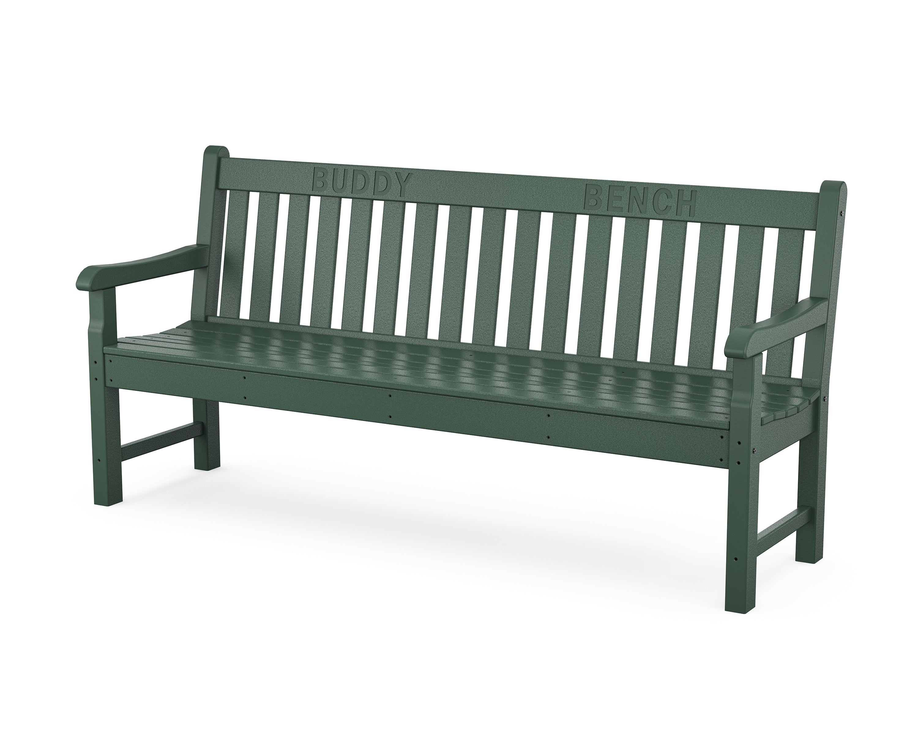 POLYWOOD® 72" Buddy Bench in Green