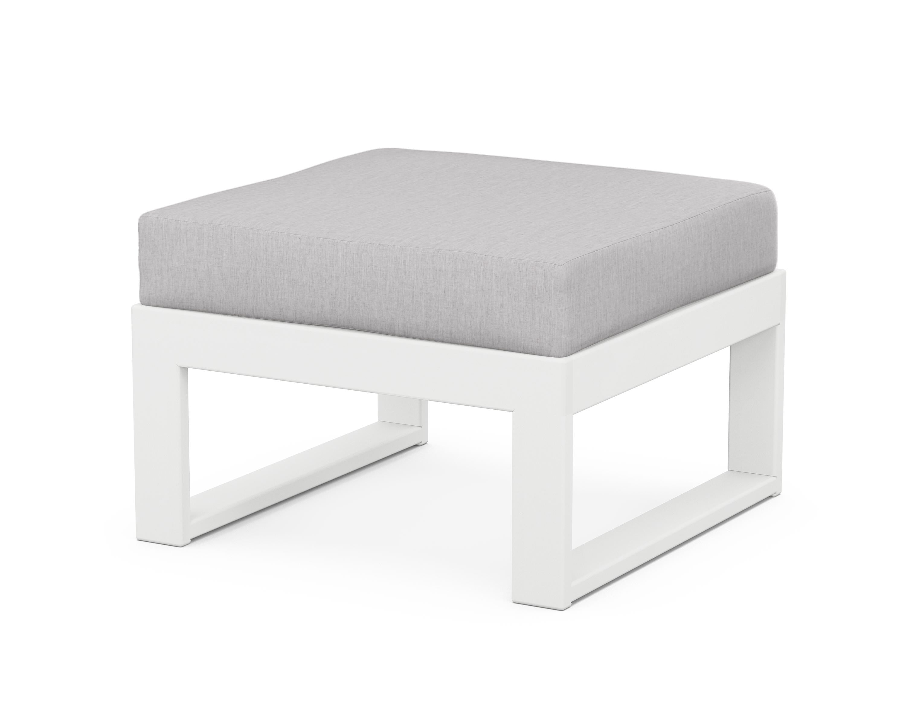 Unbranded Modular Ottoman - Modern in White / Granite