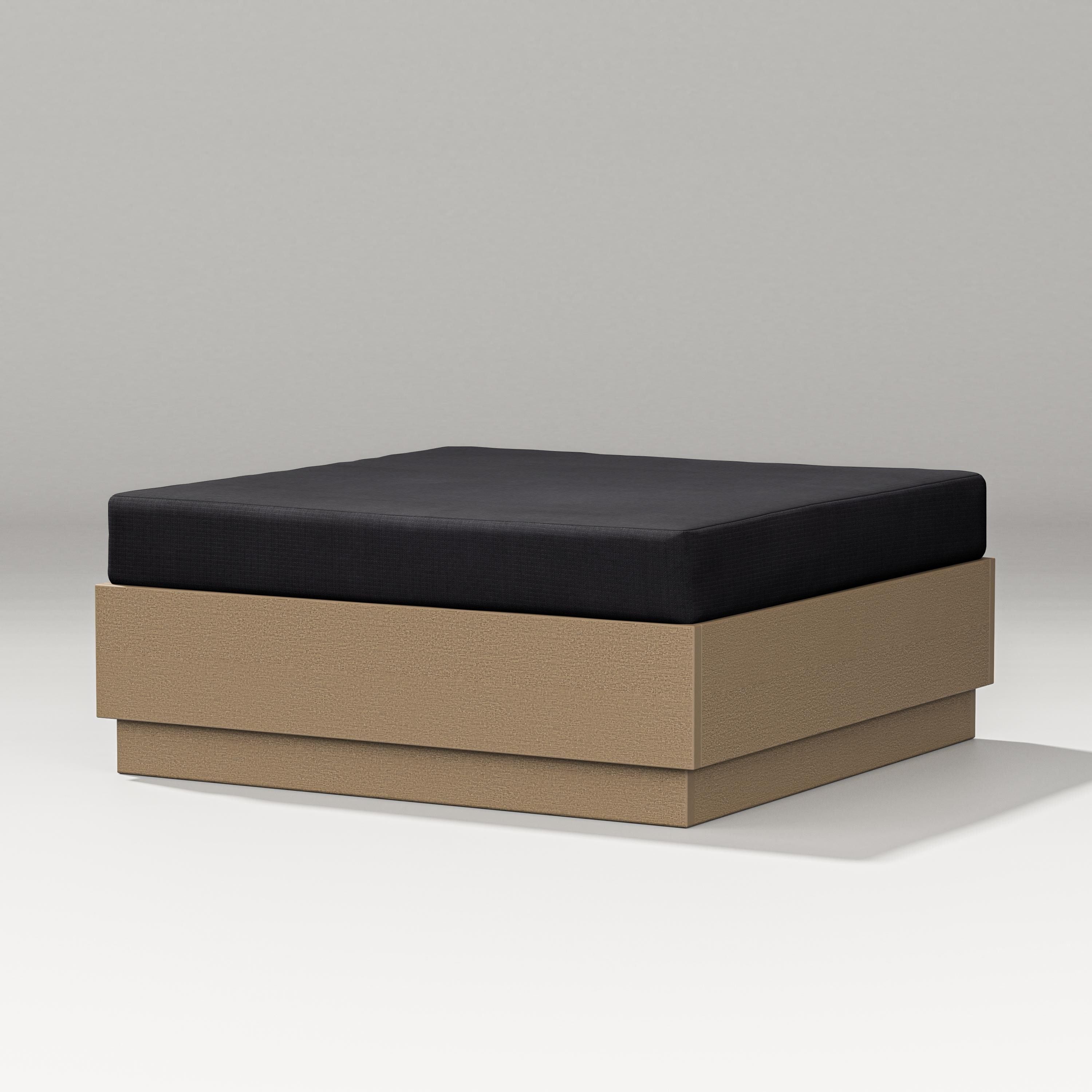 PW Designer Series Elevate Lounge Ottoman in Vintage Sahara / Midnight Linen