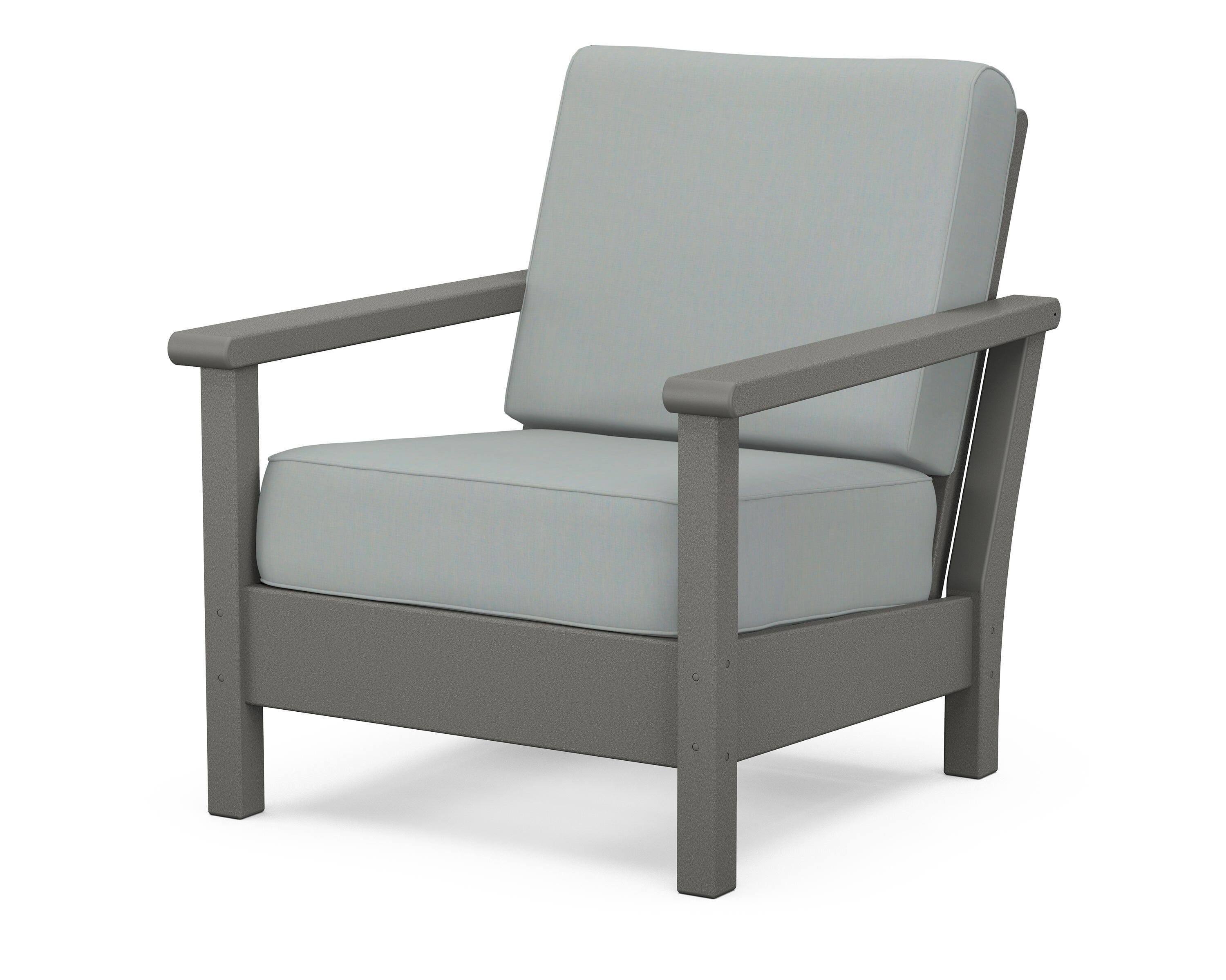 POLYWOOD® Harbour Deep Seating Chair in Slate Grey / Spa