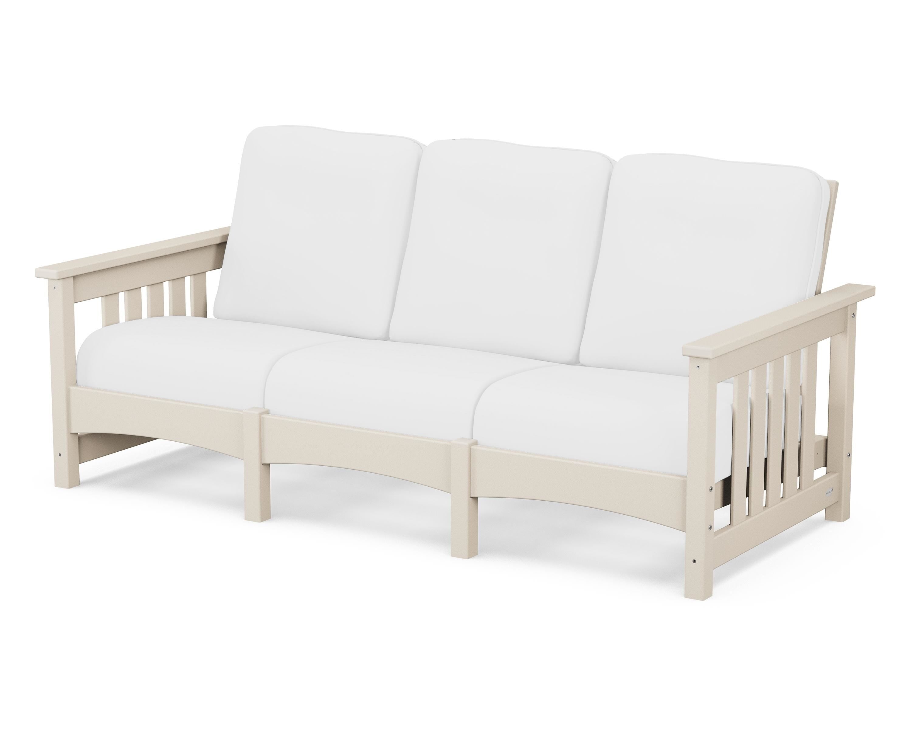 POLYWOOD® Club Mission Sofa in Sand / Natural