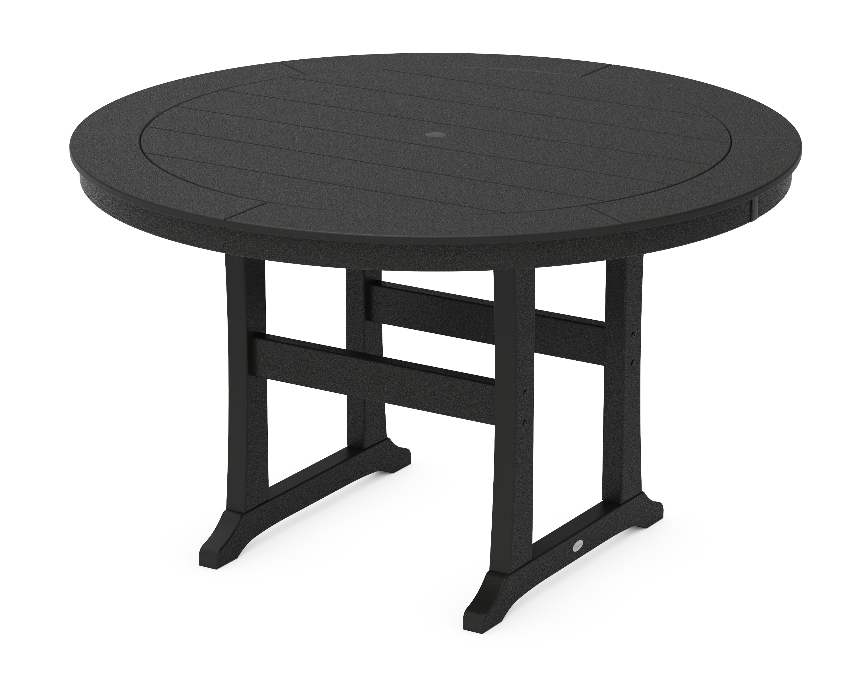 POLYWOOD® Nautical Trestle 60" Round Counter Table in Black