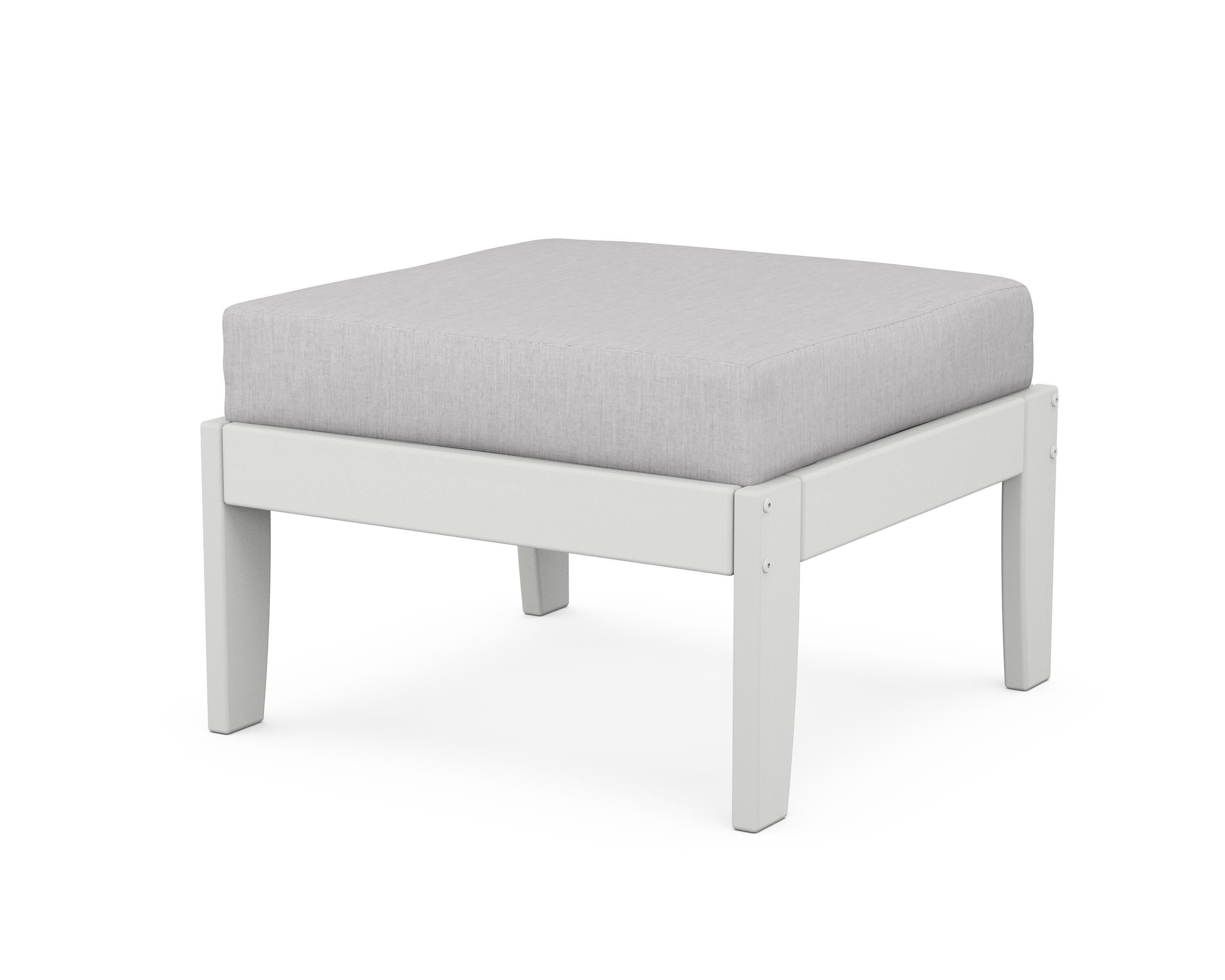 Unbranded Modular Ottoman - Classic in White / Granite