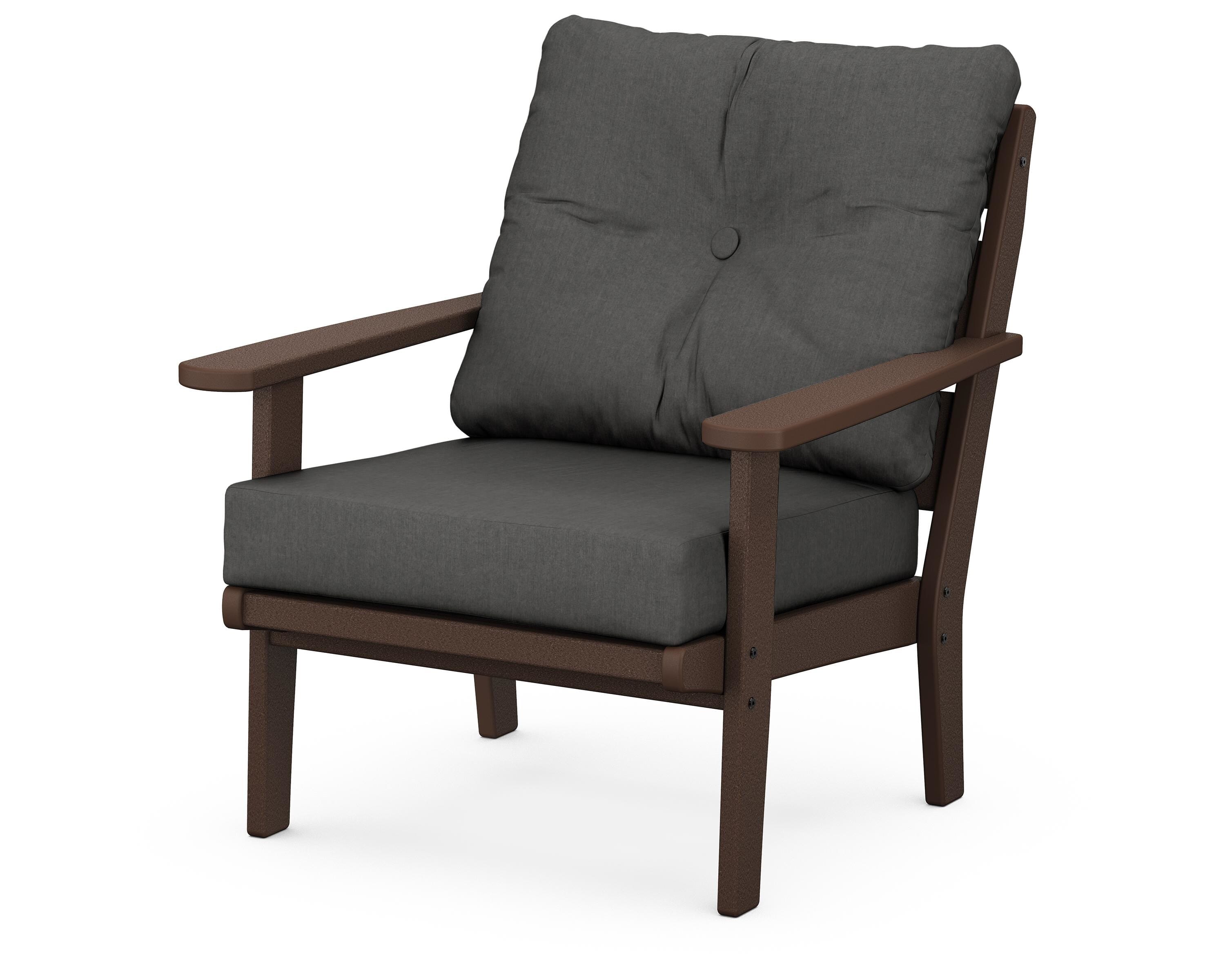 POLYWOOD® Lakeside Deep Seating Chair in Mahogany / Spectrum Carbon