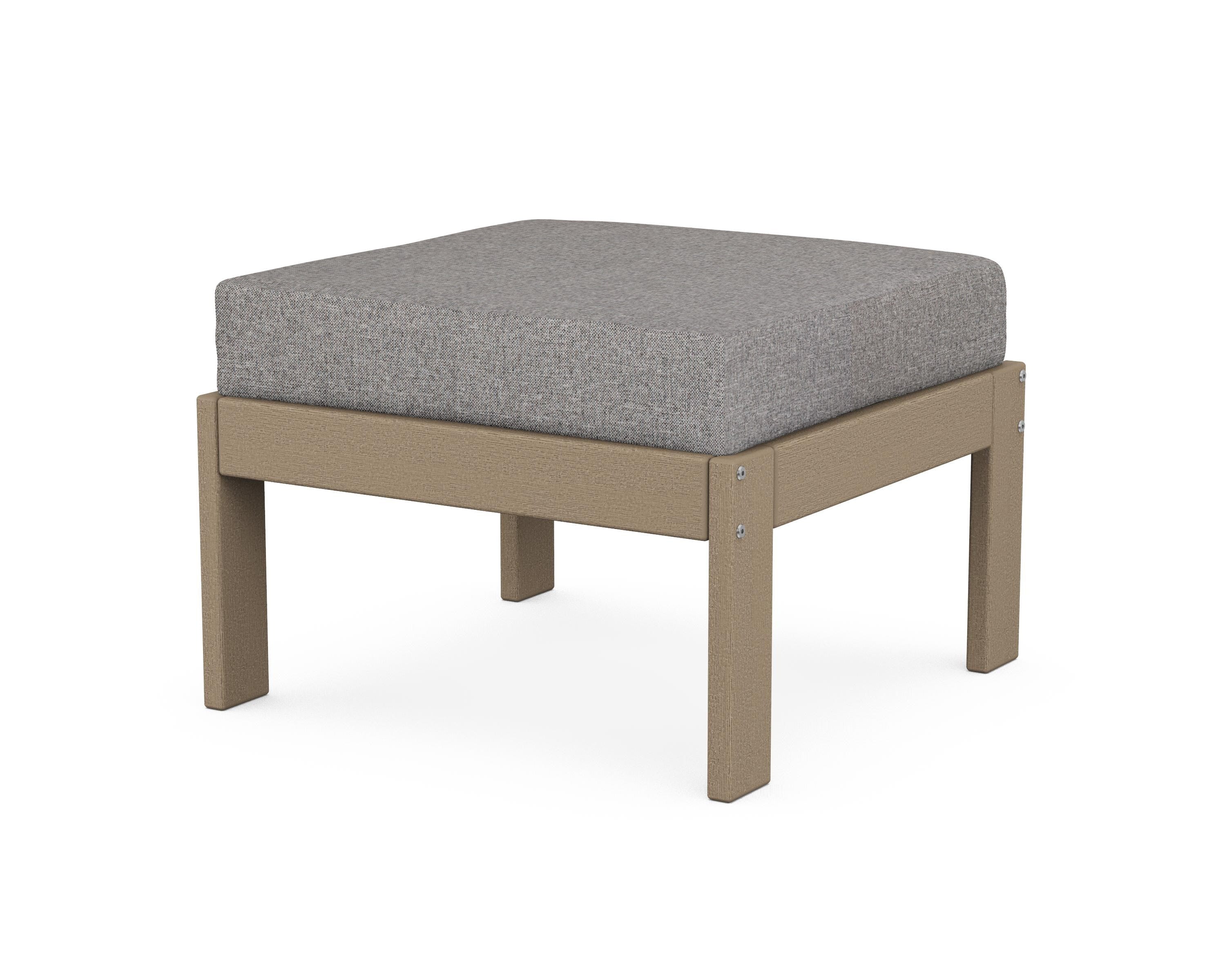 POLYWOOD® Vineyard Modular Ottoman in Vintage Sahara / Grey Mist