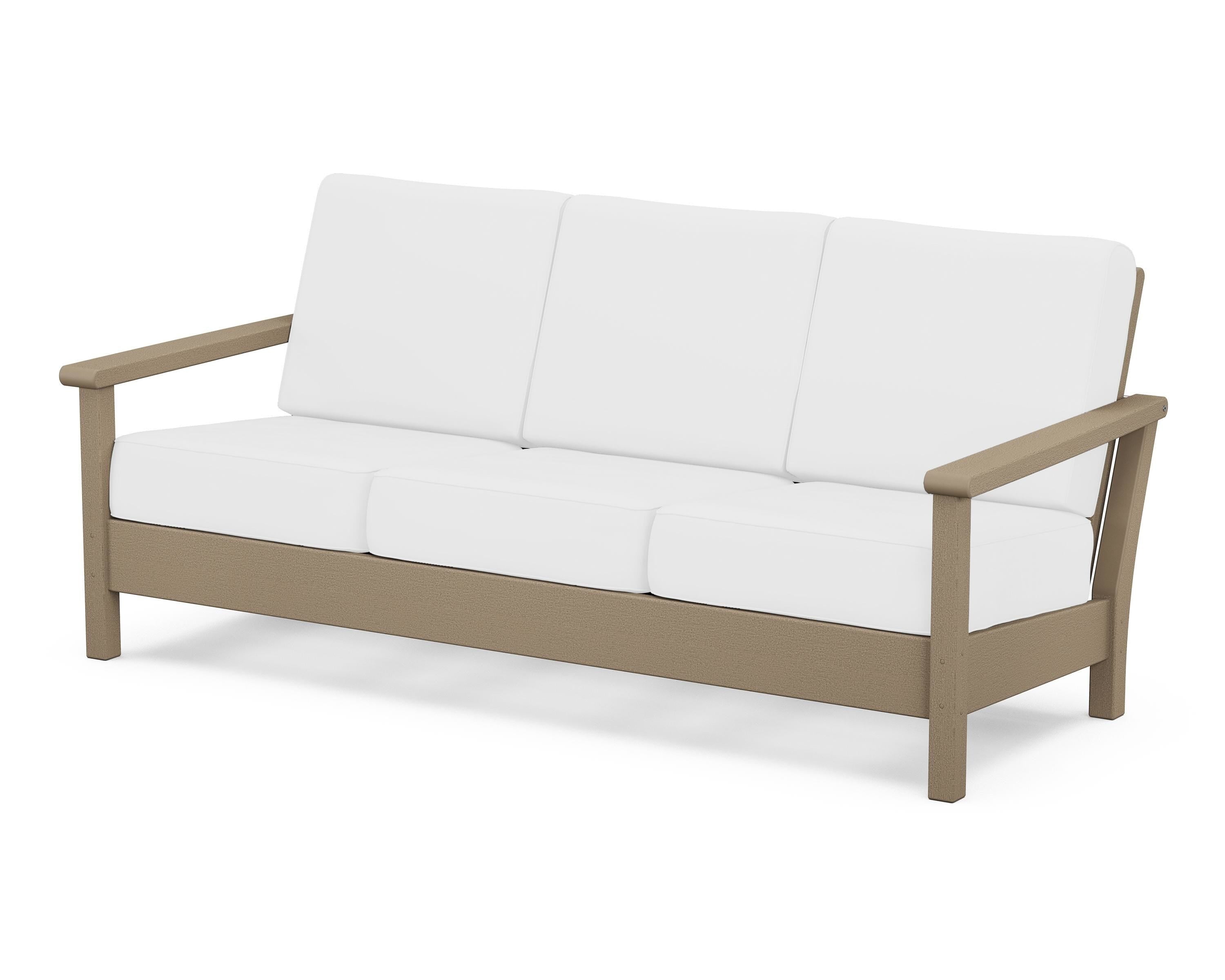 POLYWOOD® Harbour Deep Seating Sofa in Vintage Sahara / Natural