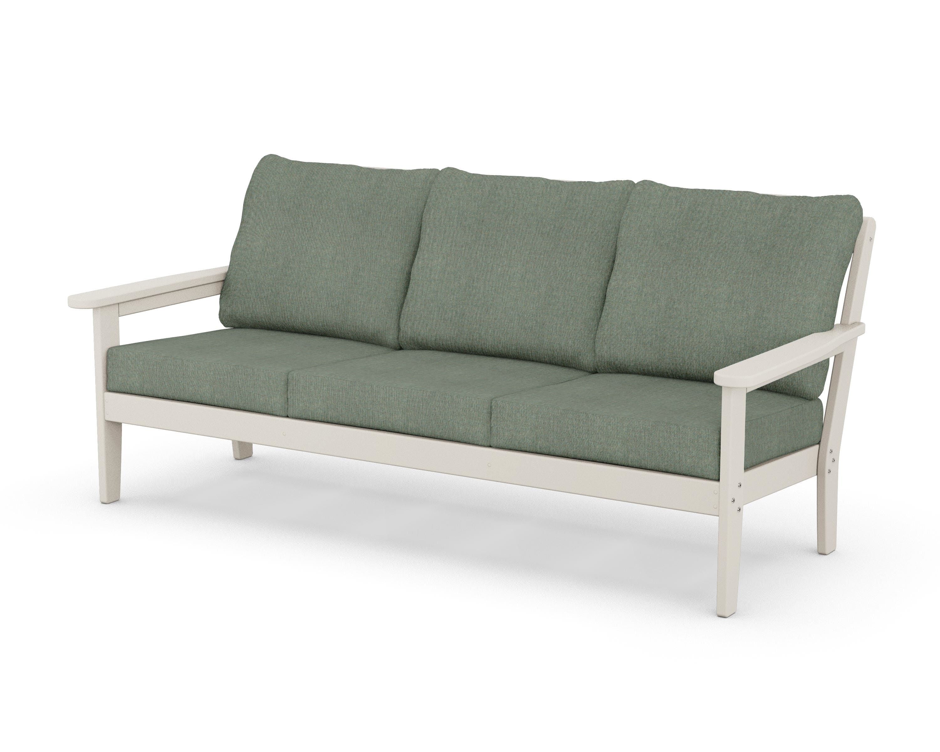 Country Living Cottage Deep Seating Sofa in Sand / Cast Sage
