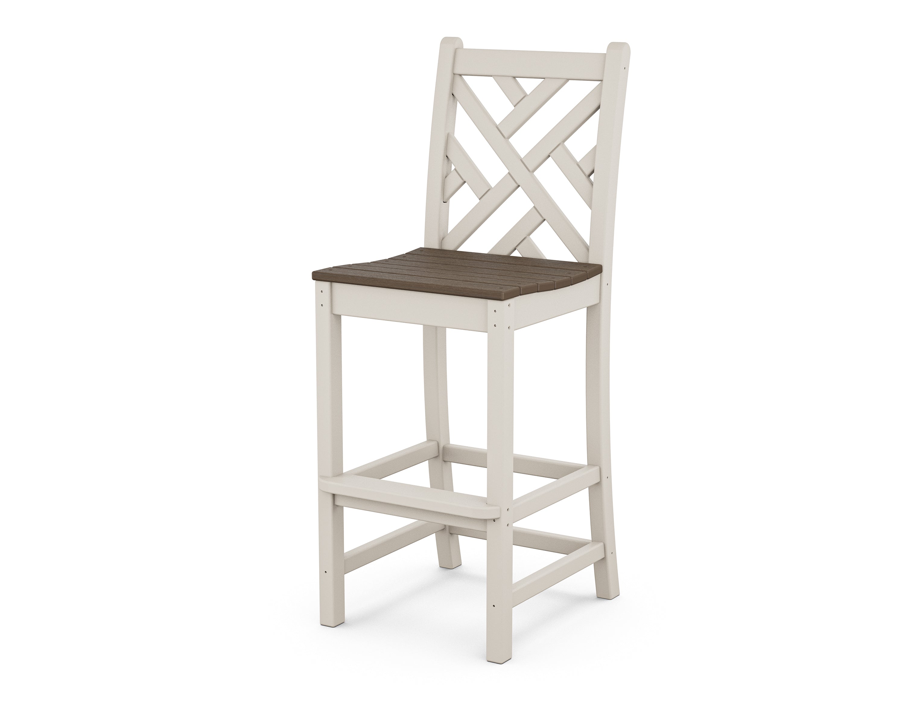 POLYWOOD® Chippendale Bar Side Chair in Sand / Kona