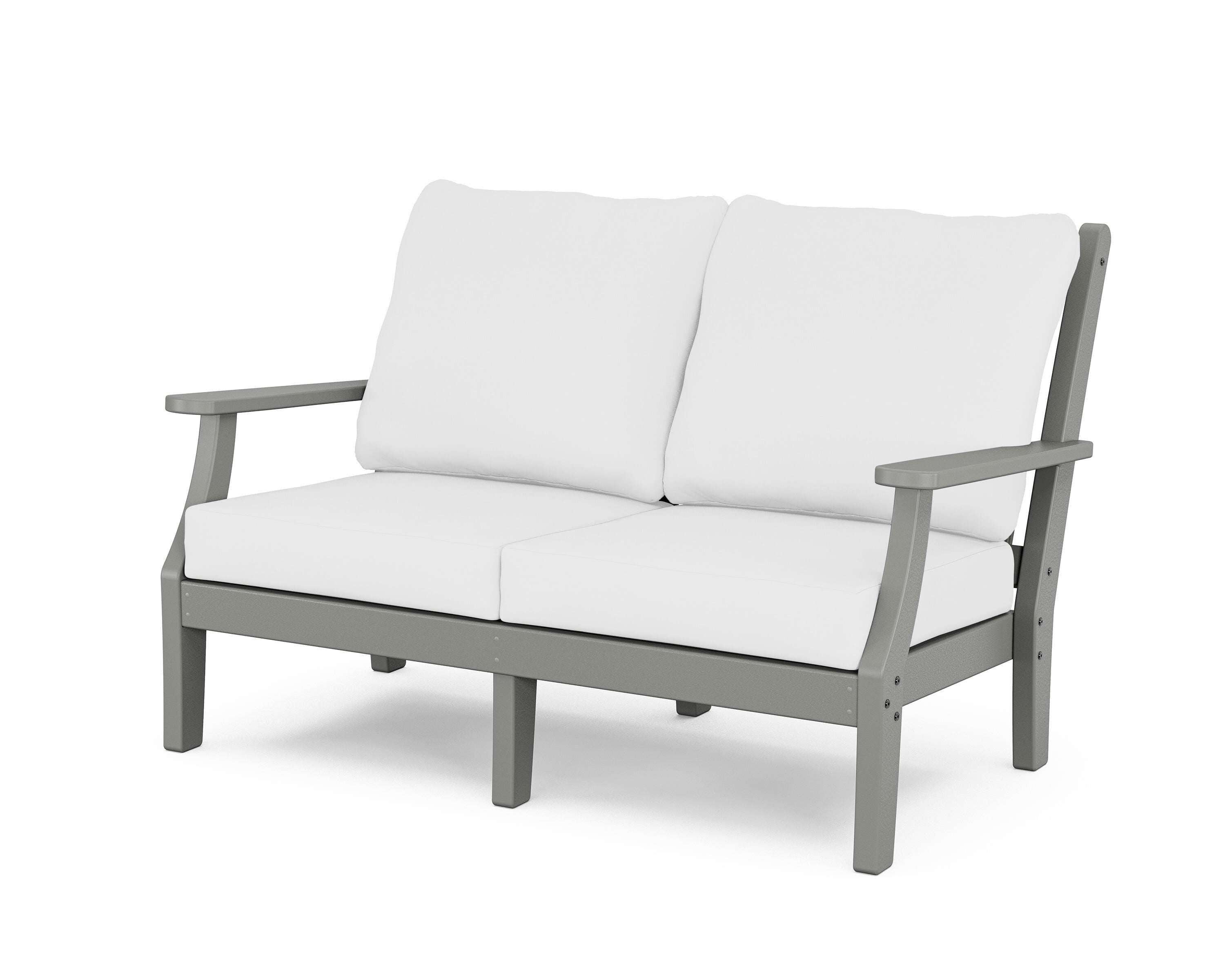 Country Living Wovendale Deep Seating Loveseat in Slate Grey / Natural
