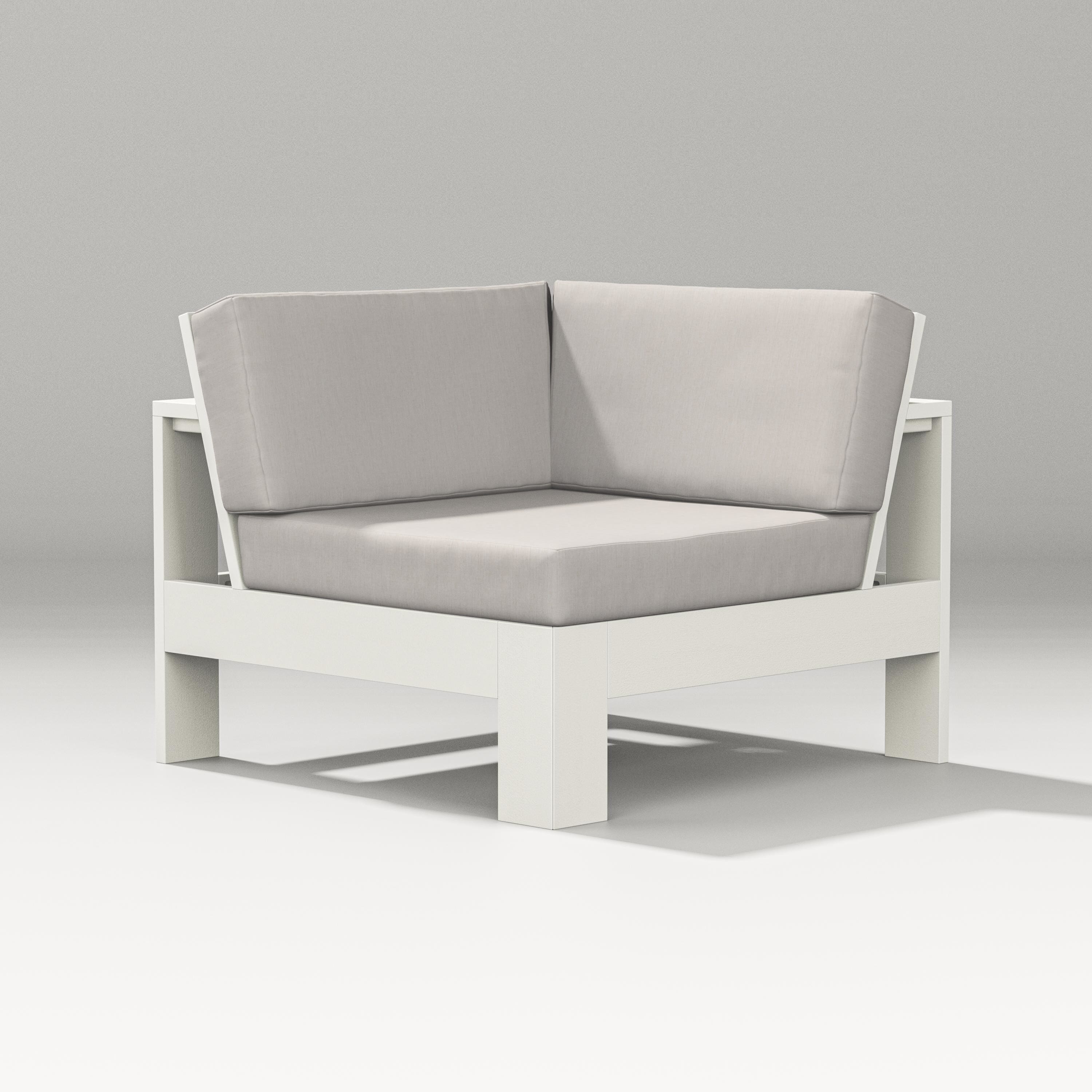 PW Designer Series Latitude Modular Corner Chair in Vintage White / Cast Ash