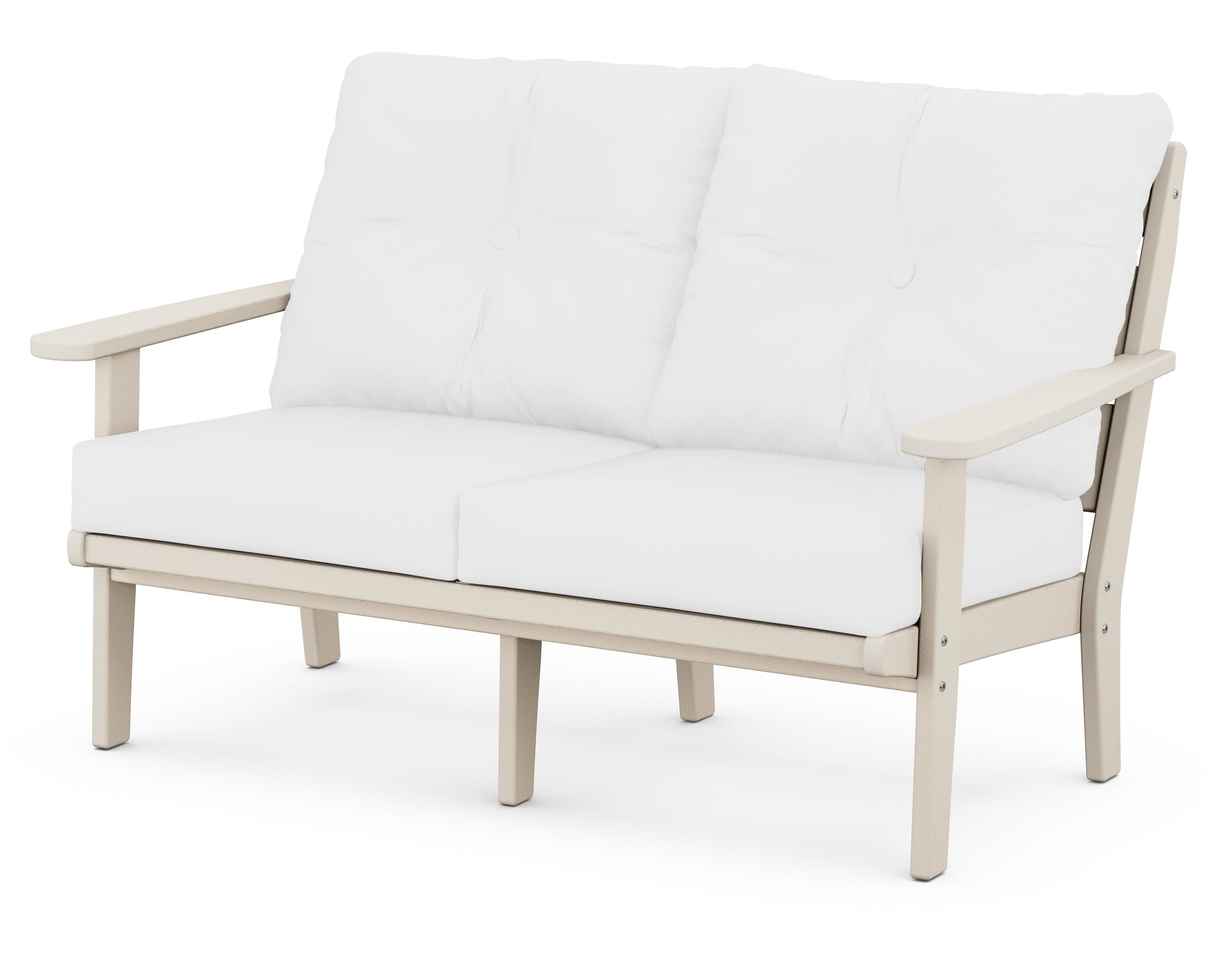 POLYWOOD® Lakeside Deep Seating Loveseat in Sand / Natural