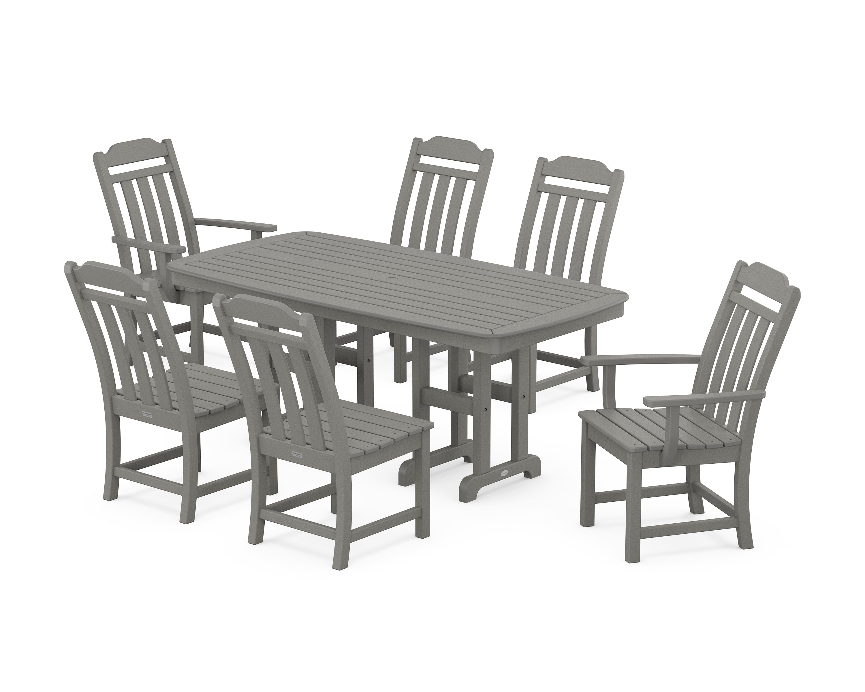 Country Living Cottage 7-Piece Dining Set in Slate Grey