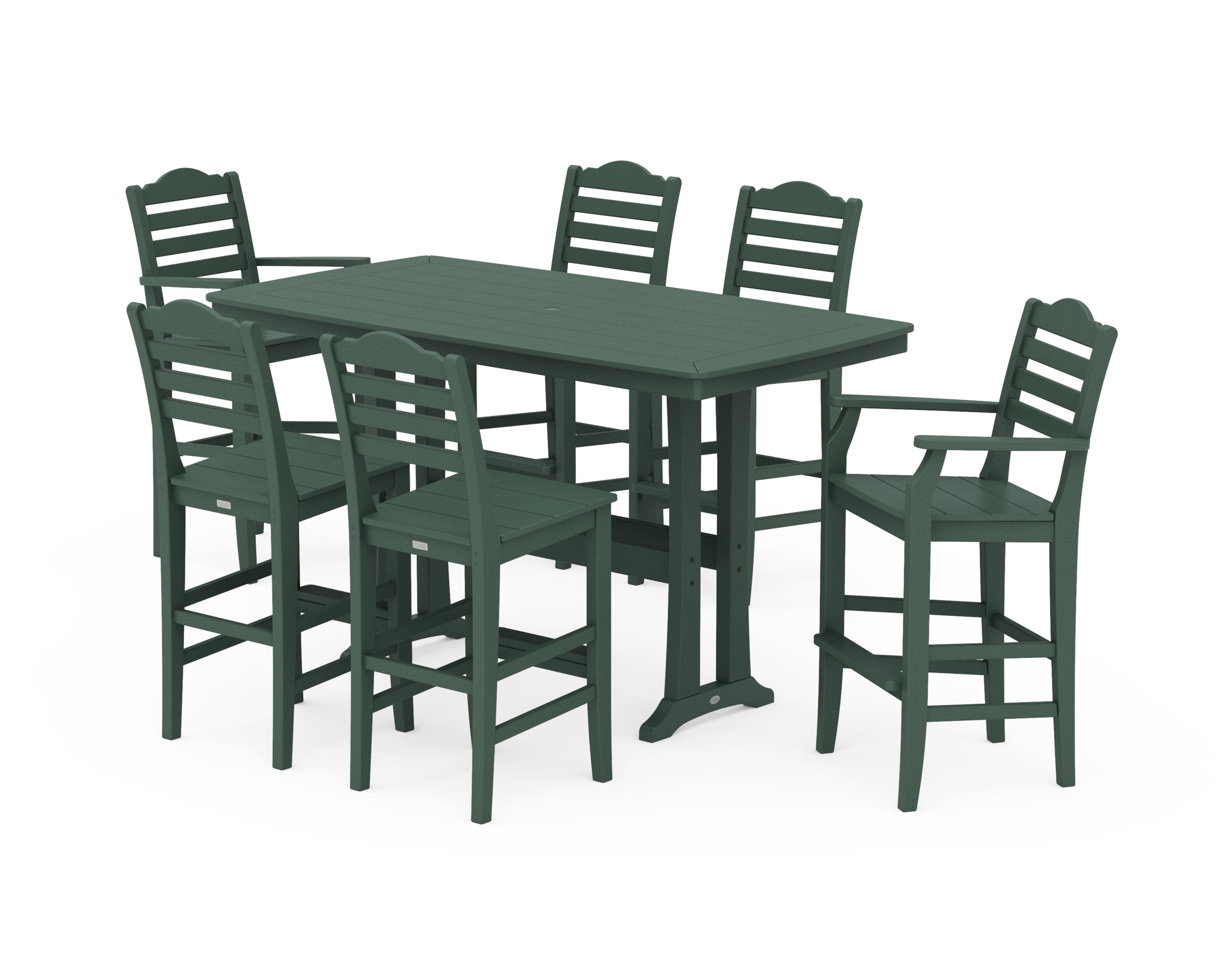 Draper James™ by POLYWOOD® Savannah 7-Piece Bar Set with Trestle Legs in Green