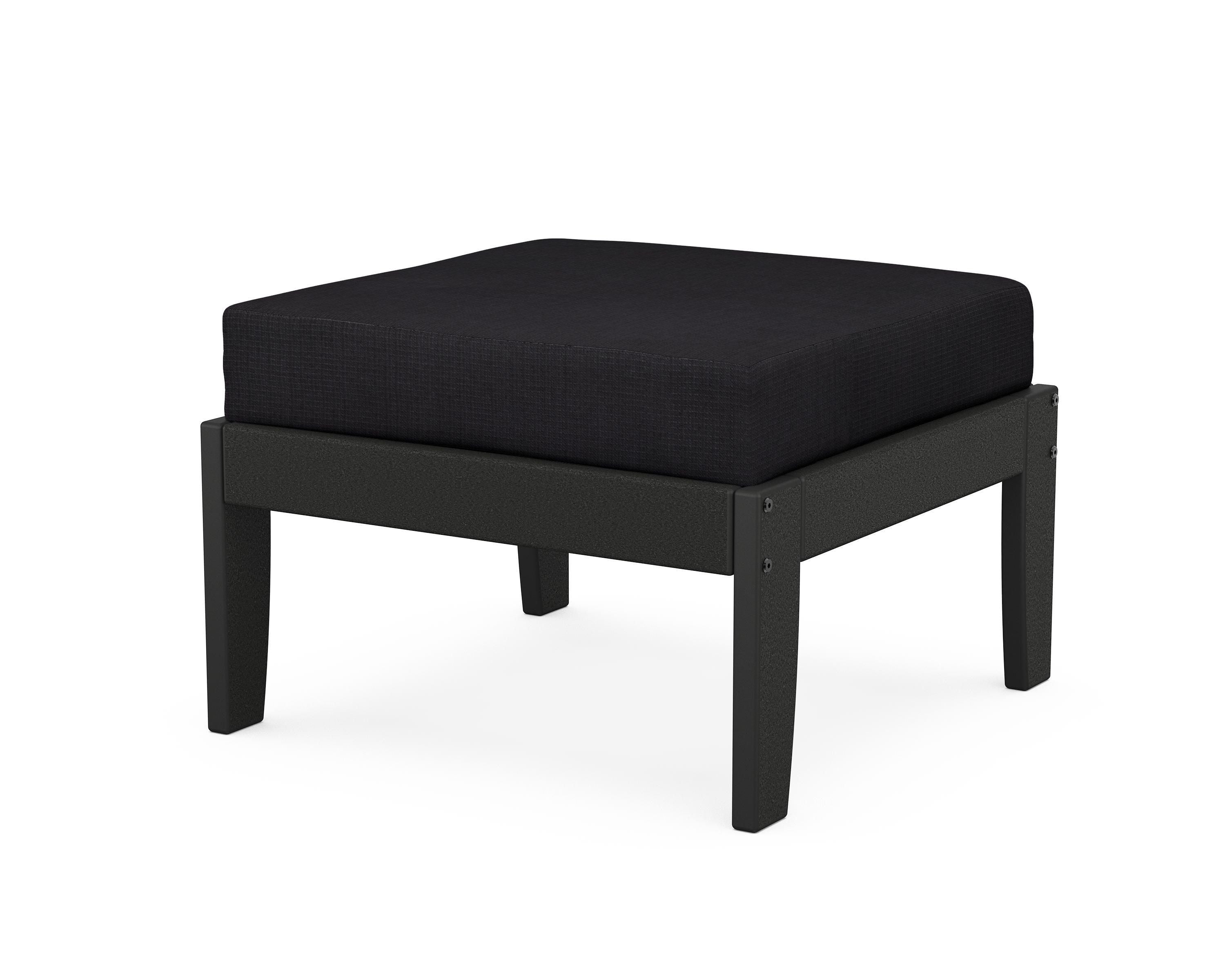 Unbranded Modular Ottoman - Classic in Black / Midnight Linen