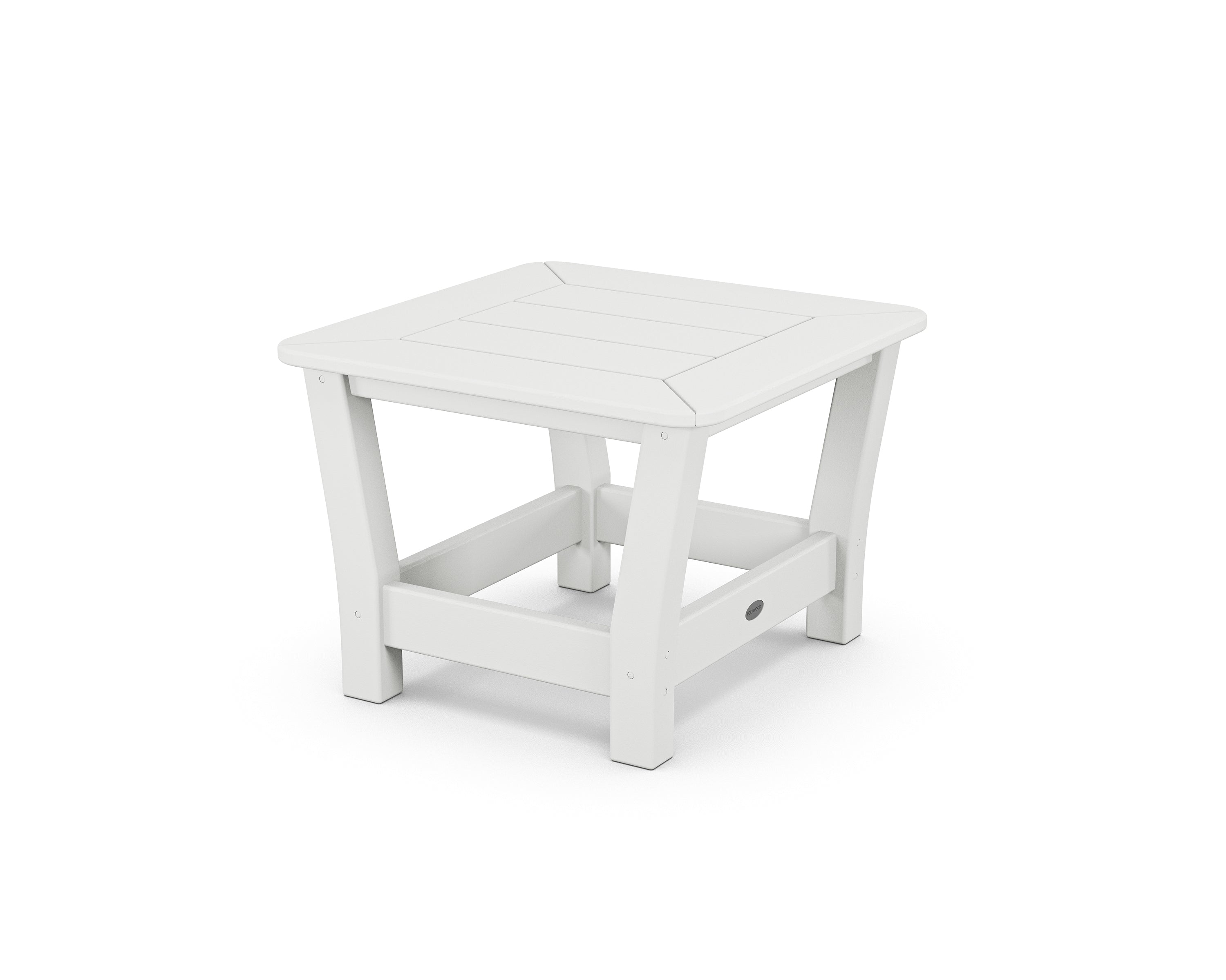 POLYWOOD® Harbour Slat End Table in White