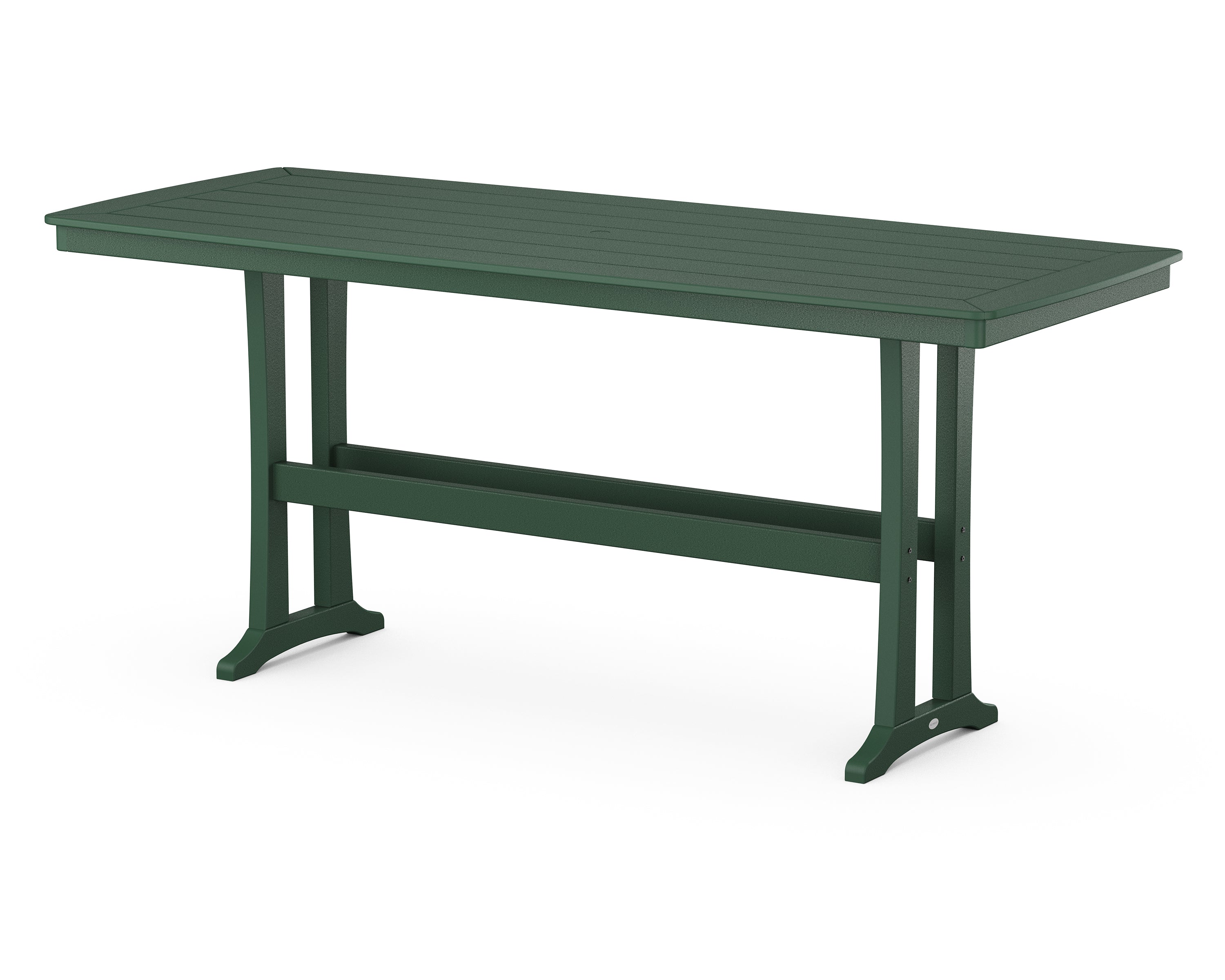 POLYWOOD® Nautical Trestle 39" x 97" Bar Table in Green