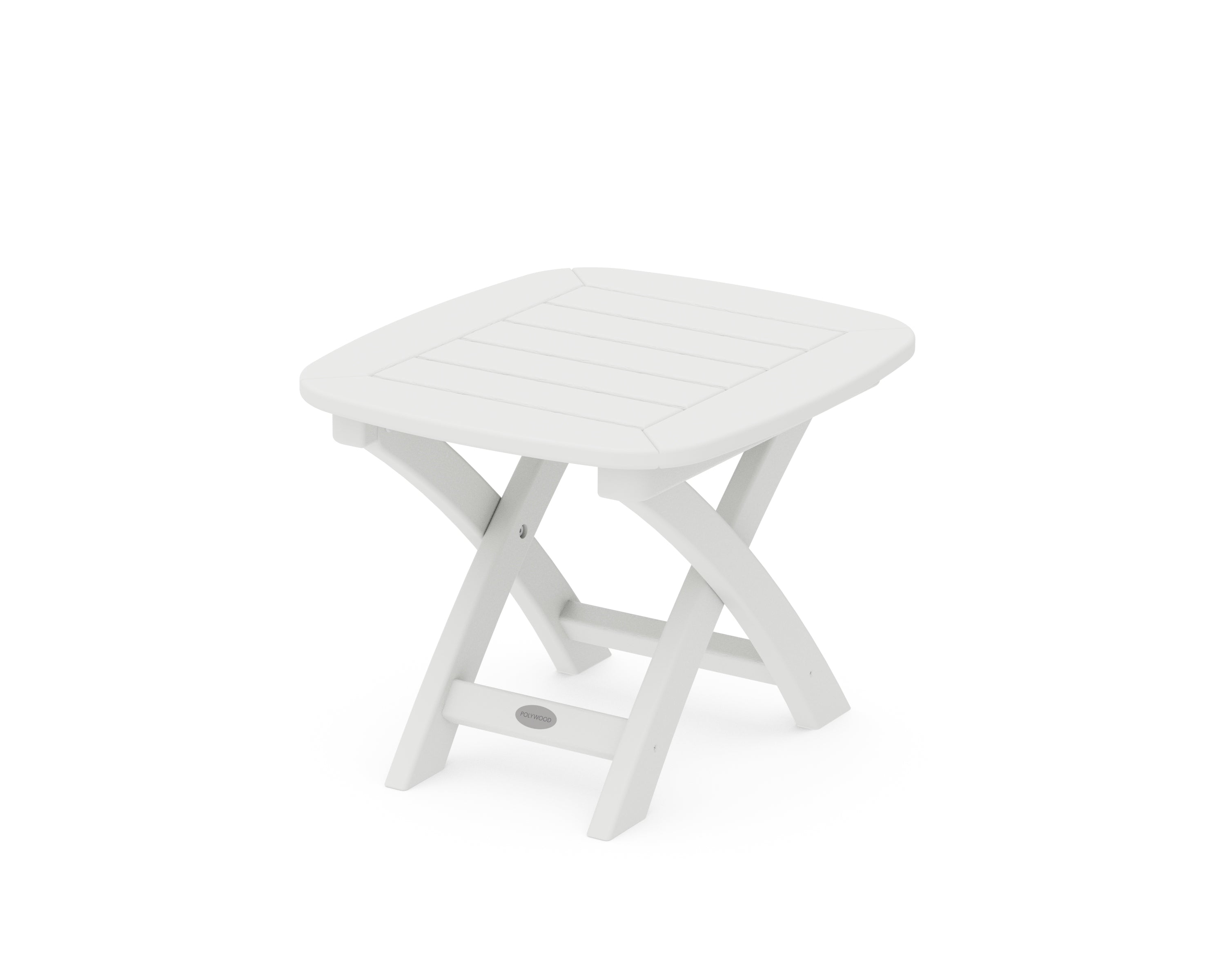 POLYWOOD® Nautical 21" x 18" Side Table in White