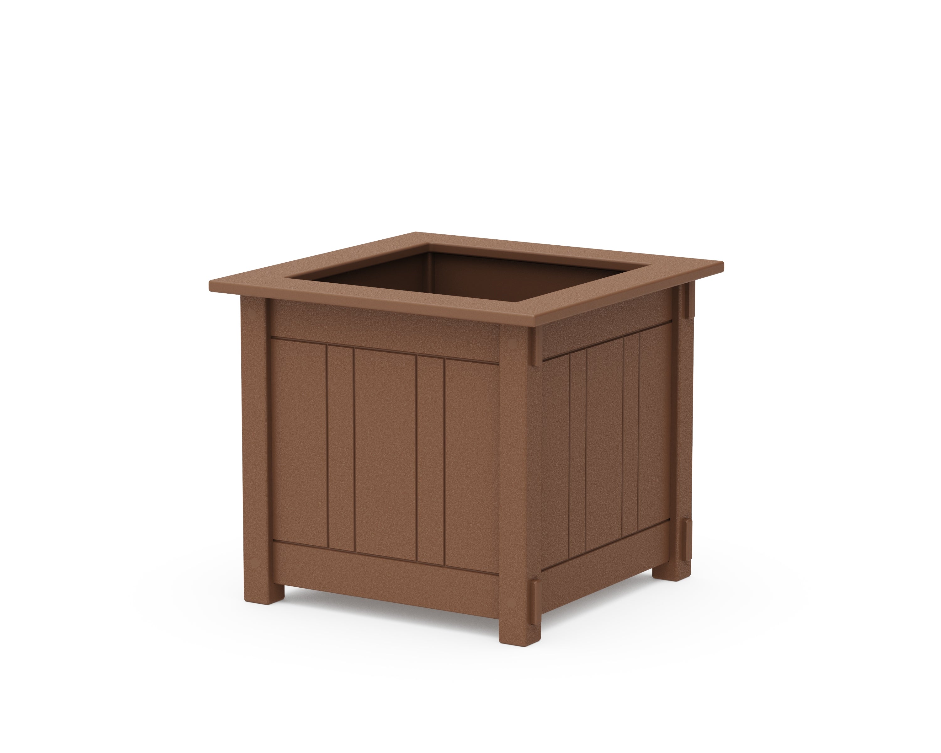 Martha Stewart by POLYWOOD® Acadia Large Square Planter Box in Teak
