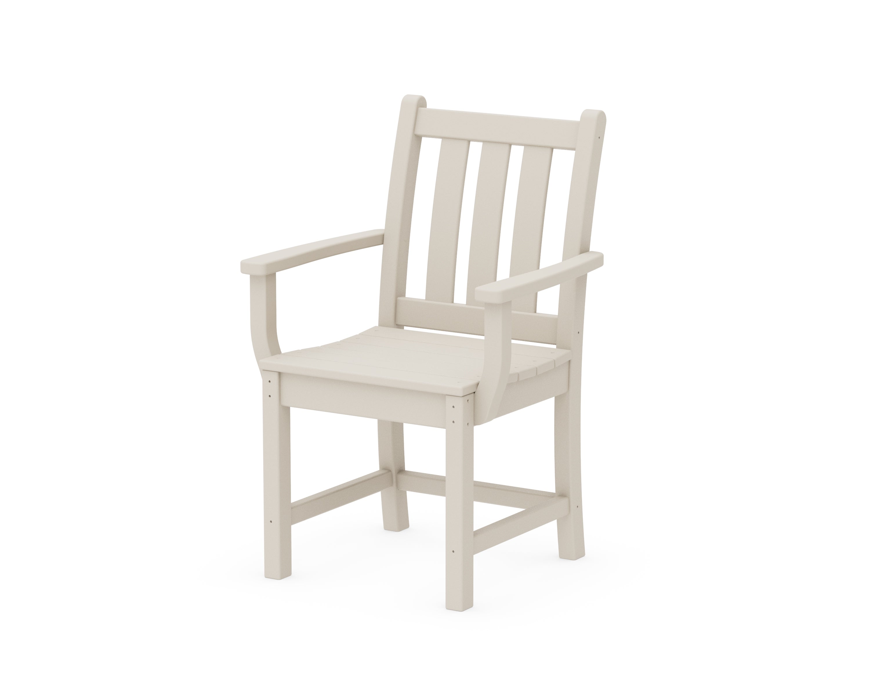 POLYWOOD® Traditional Garden Dining Arm Chair in Sand