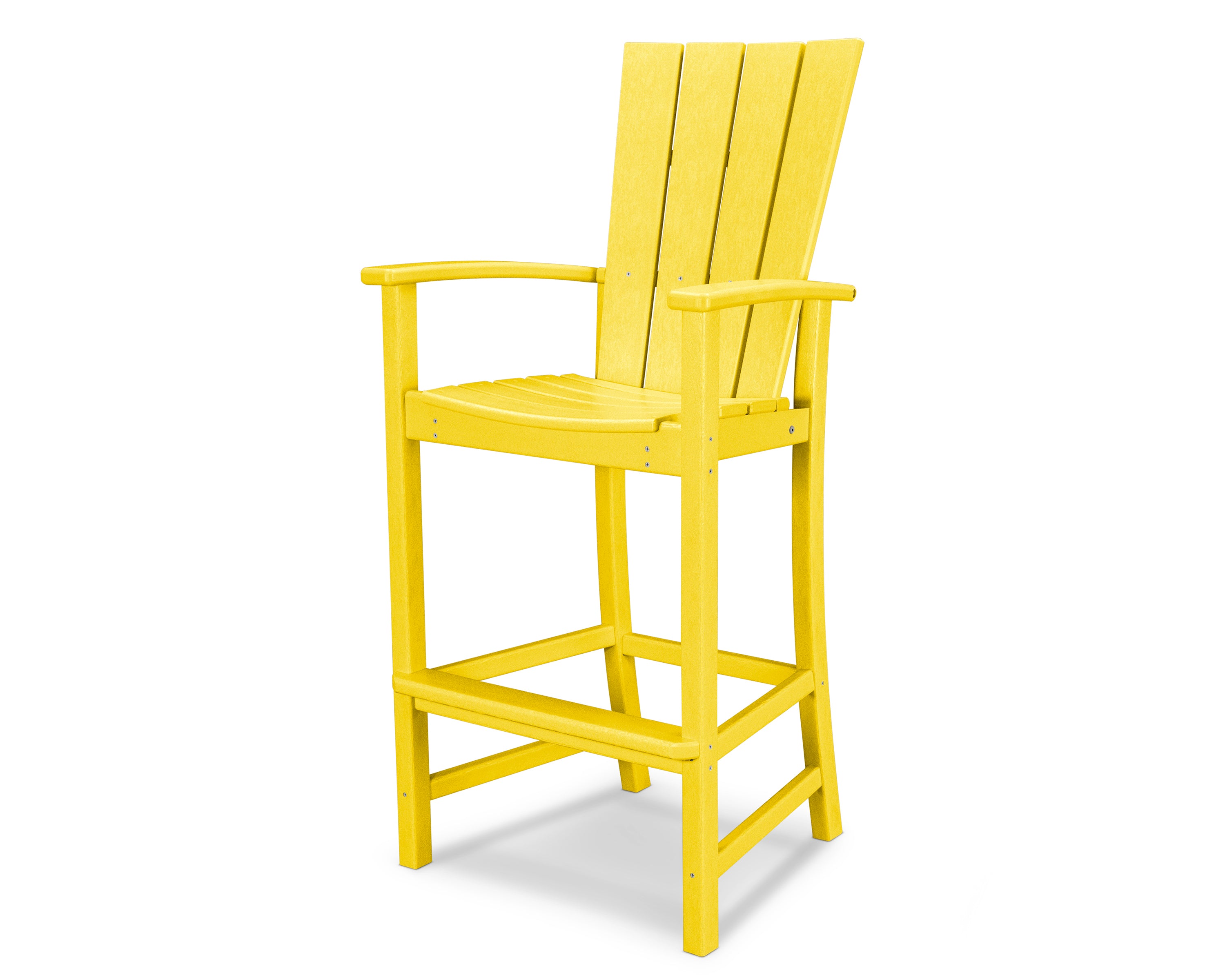 POLYWOOD® Quattro Adirondack Bar Chair in Lemon