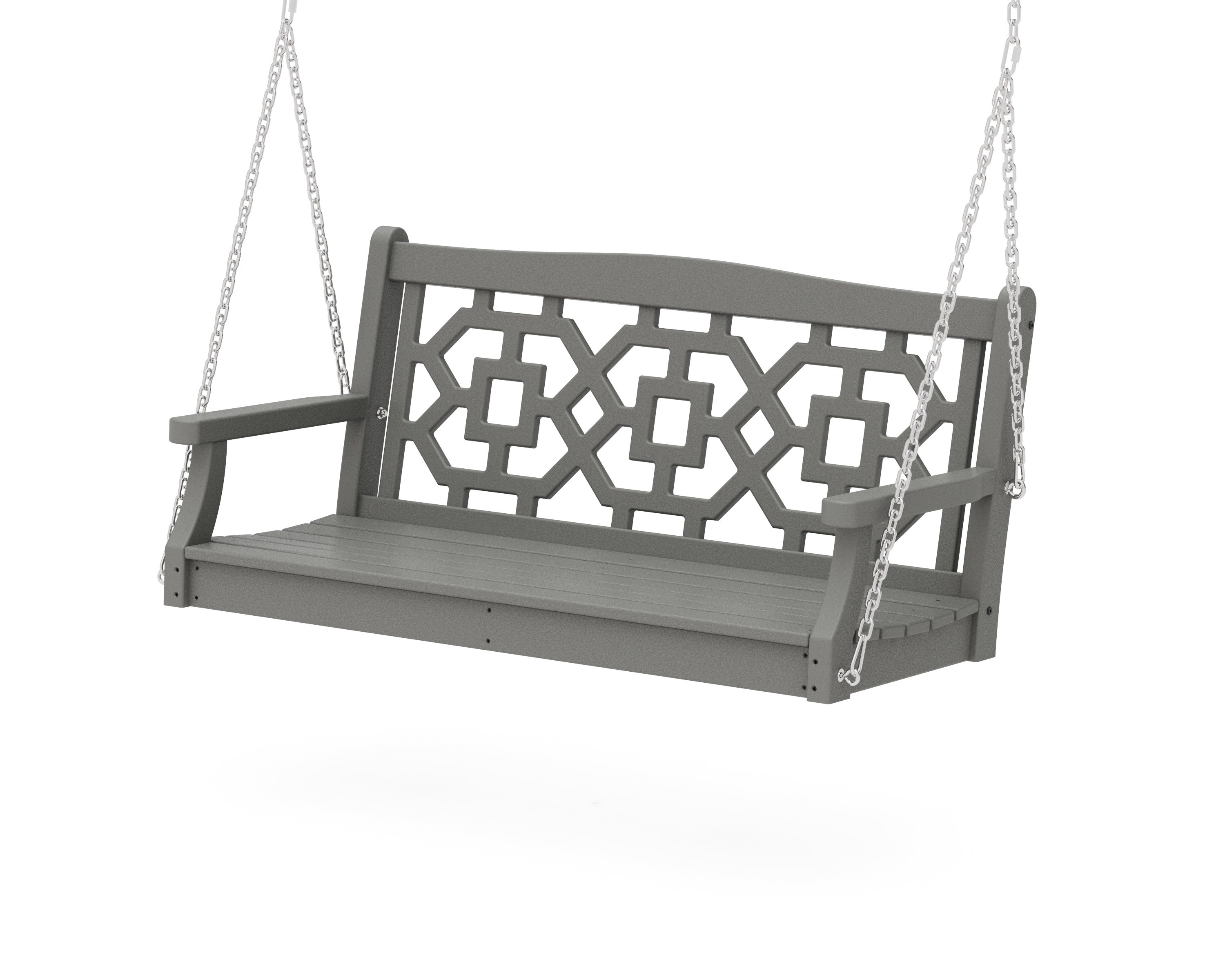 Martha Stewart by POLYWOOD® Chinoiserie 48" Swing in Slate Grey