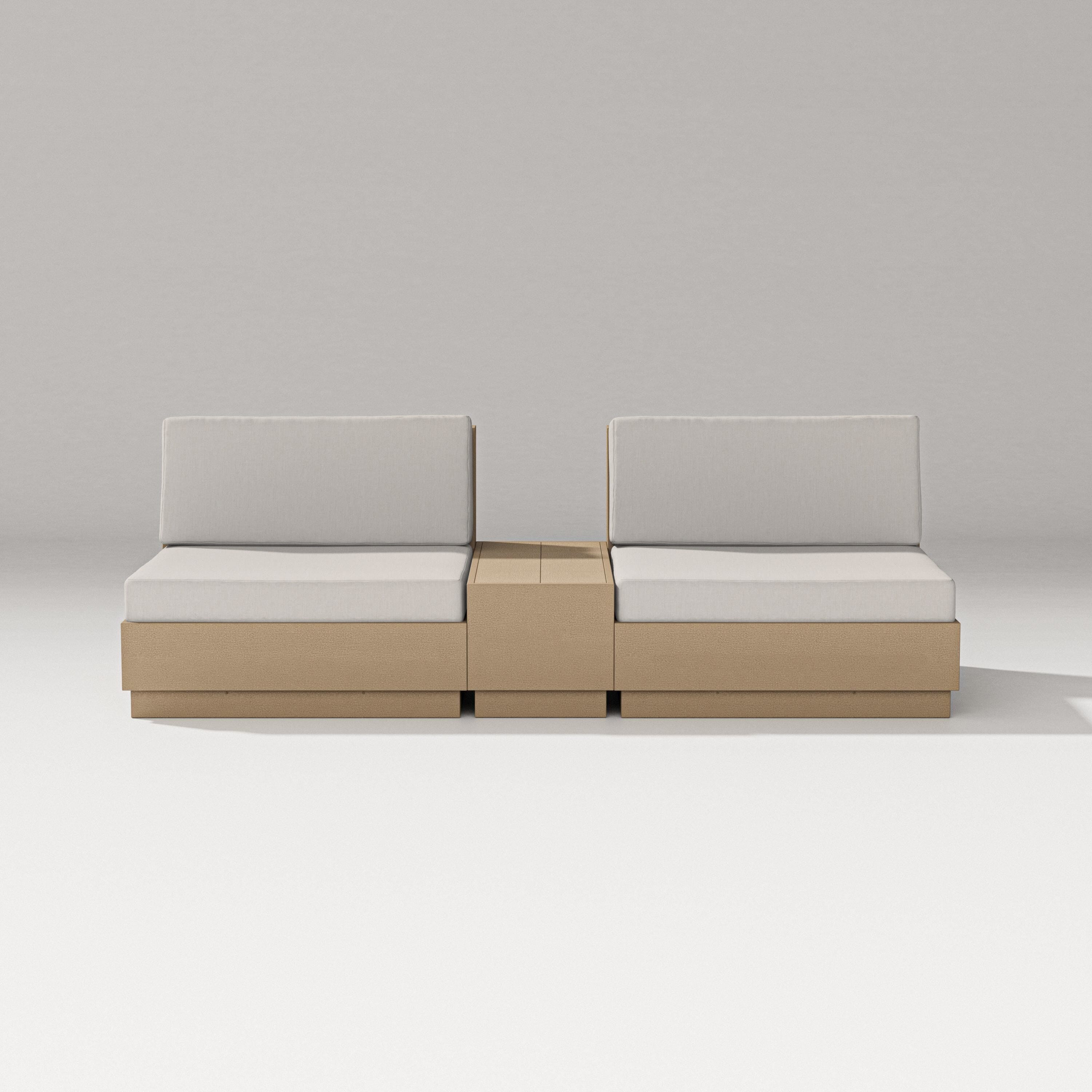 PW Designer Series Elevate Lounge Chair Set in Vintage Sahara / Cast Ash