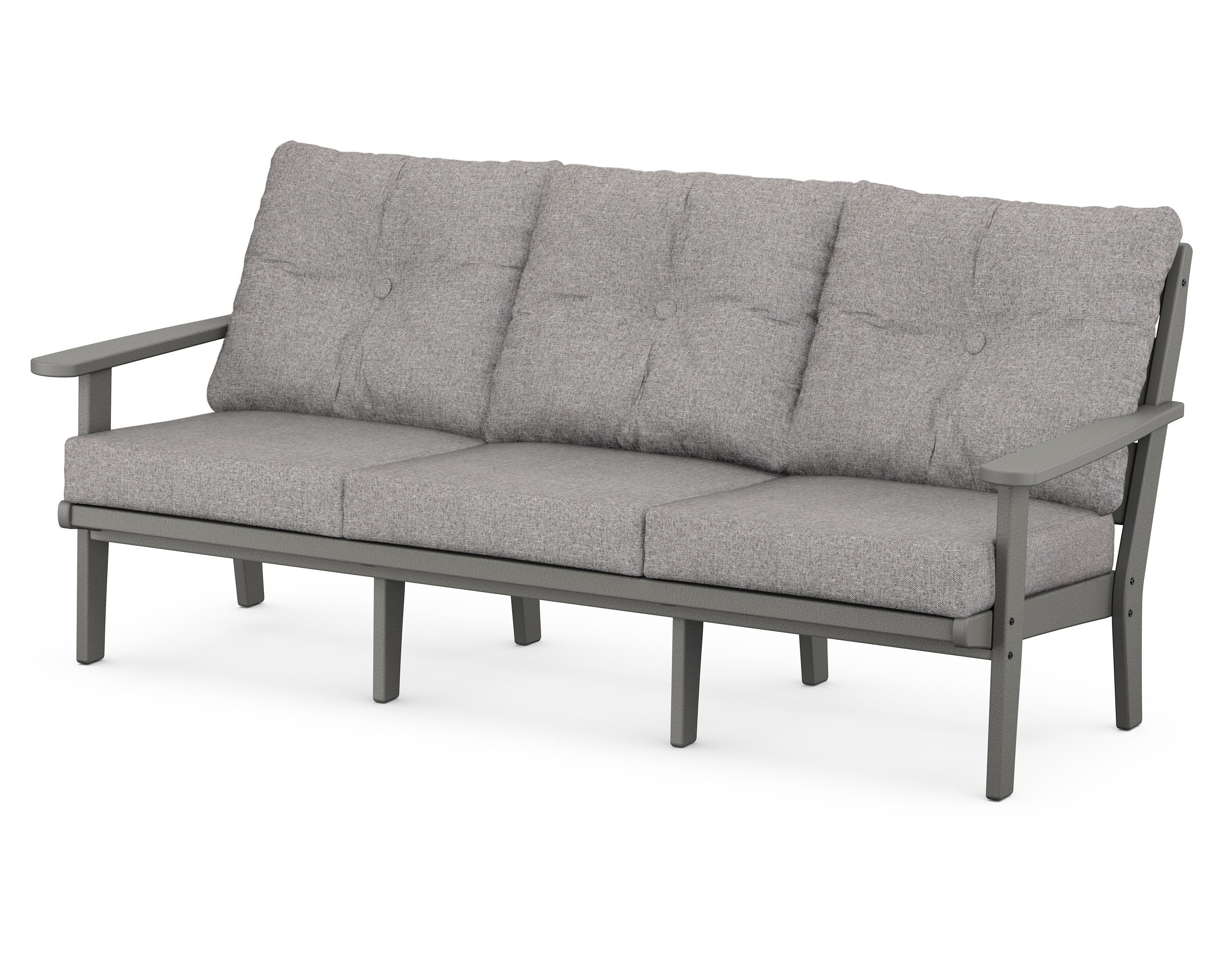 POLYWOOD® Lakeside Deep Seating Sofa in Slate Grey / Grey Mist