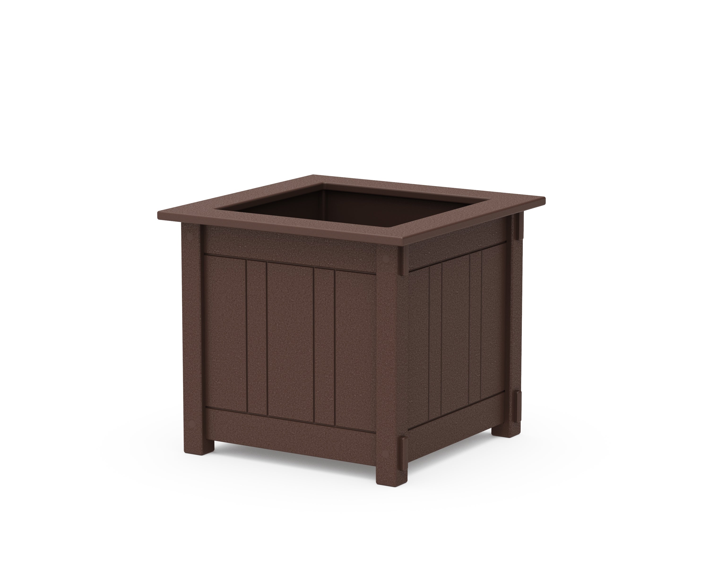 Martha Stewart by POLYWOOD® Acadia Large Square Planter Box in Mahogany