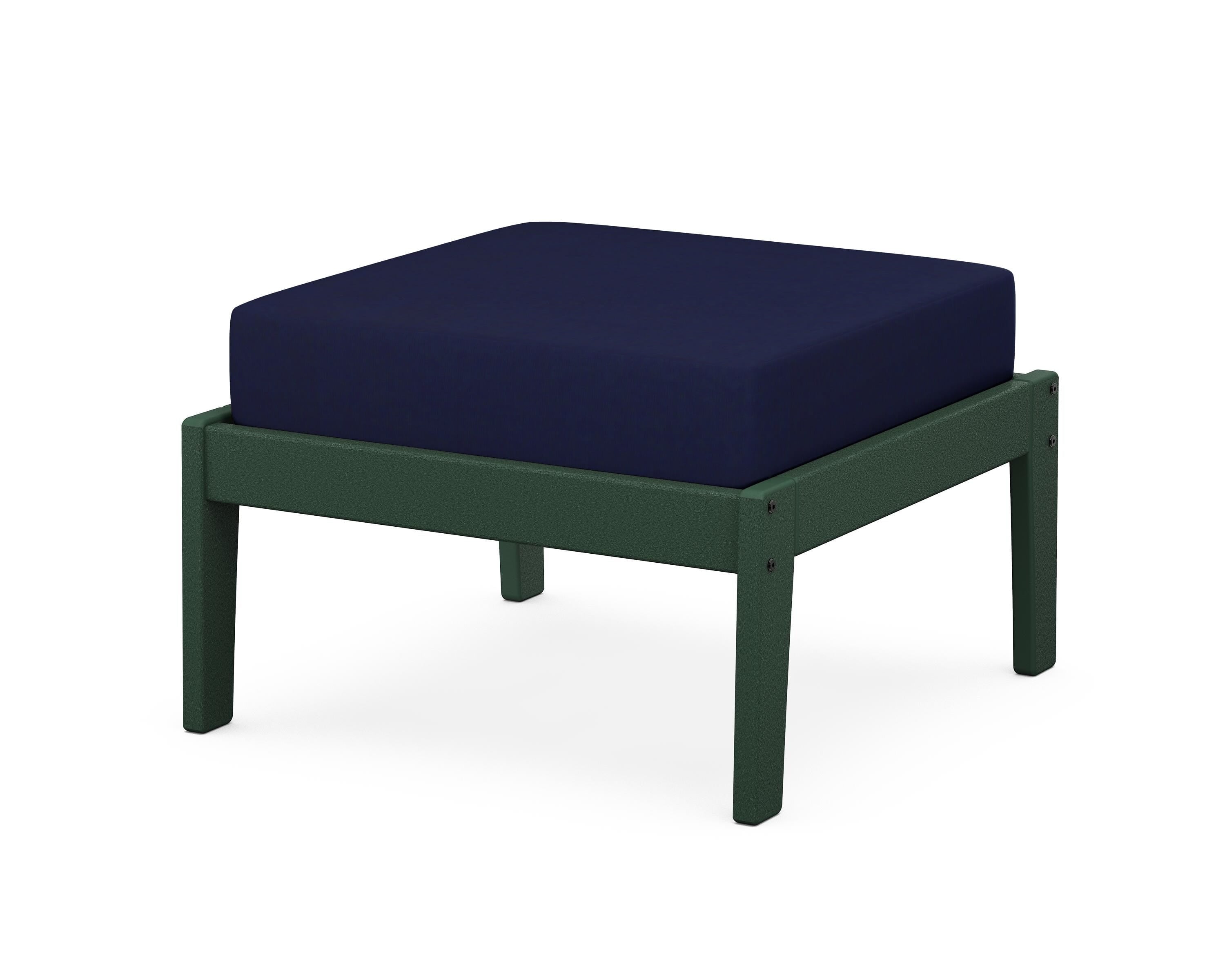 Unbranded Deep Seating Ottoman in Green / Navy