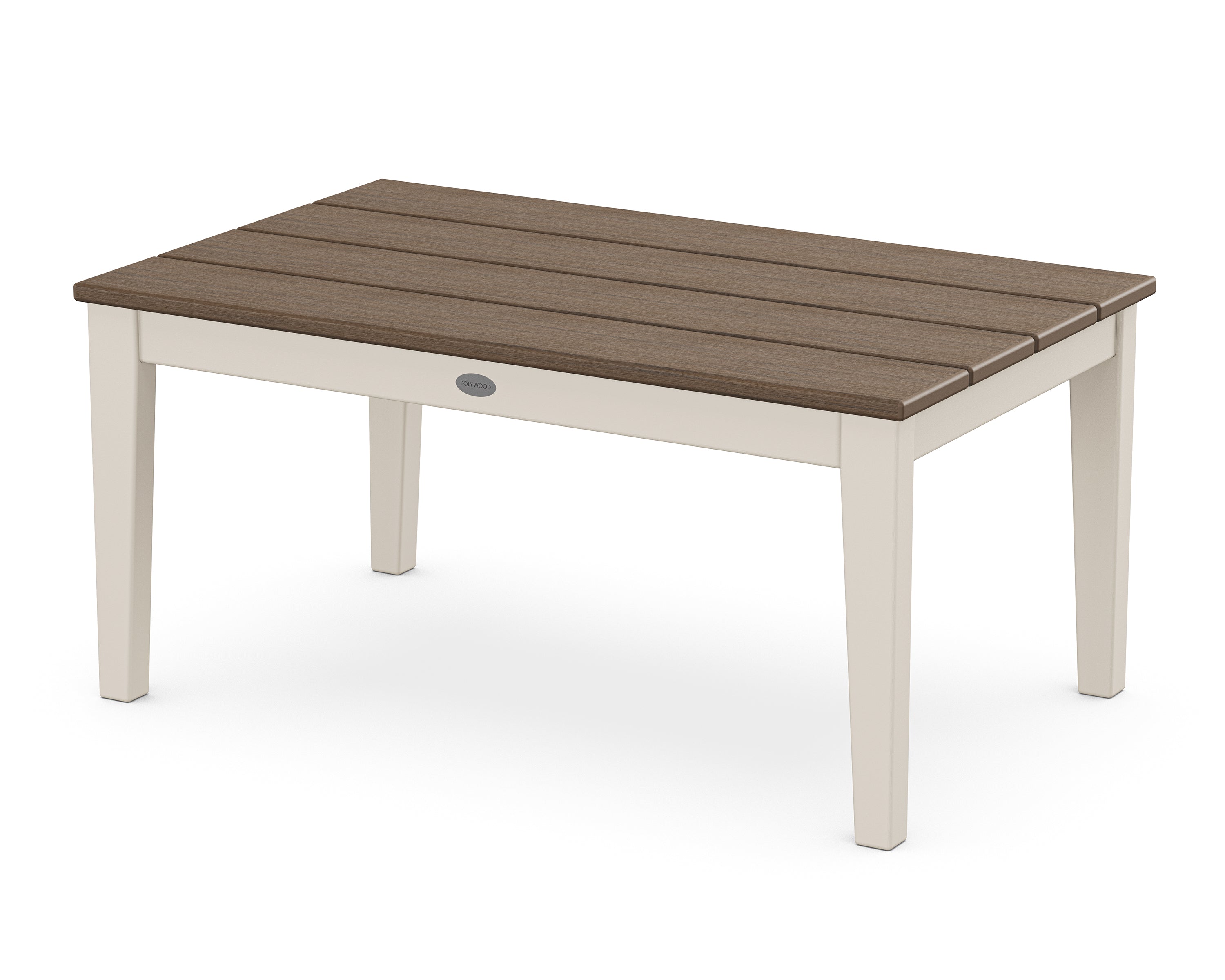 POLYWOOD® Newport 22" x 36" Coffee Table in Sand / Kona
