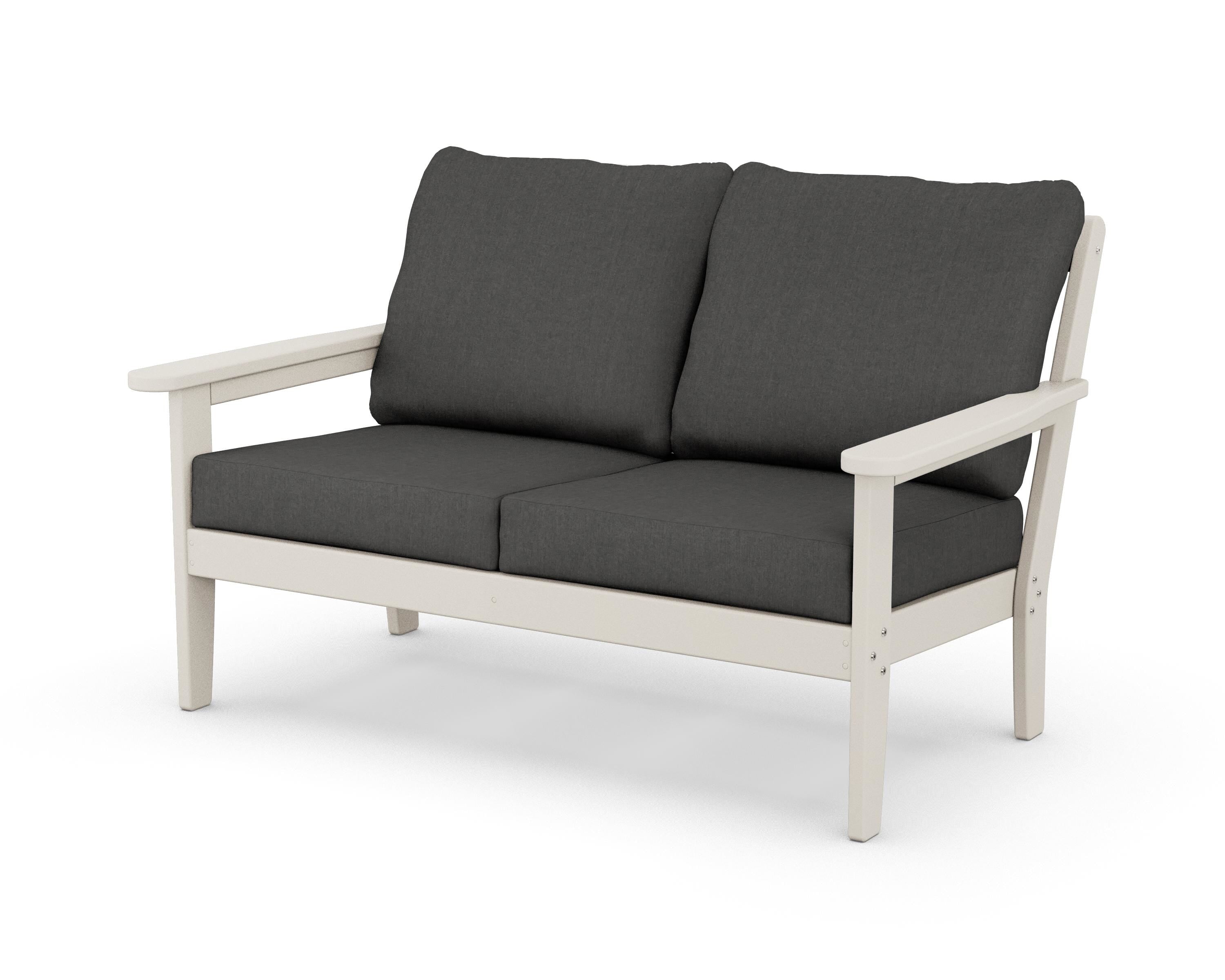 Country Living Cottage Deep Seating Loveseat in Sand / Spectrum Carbon