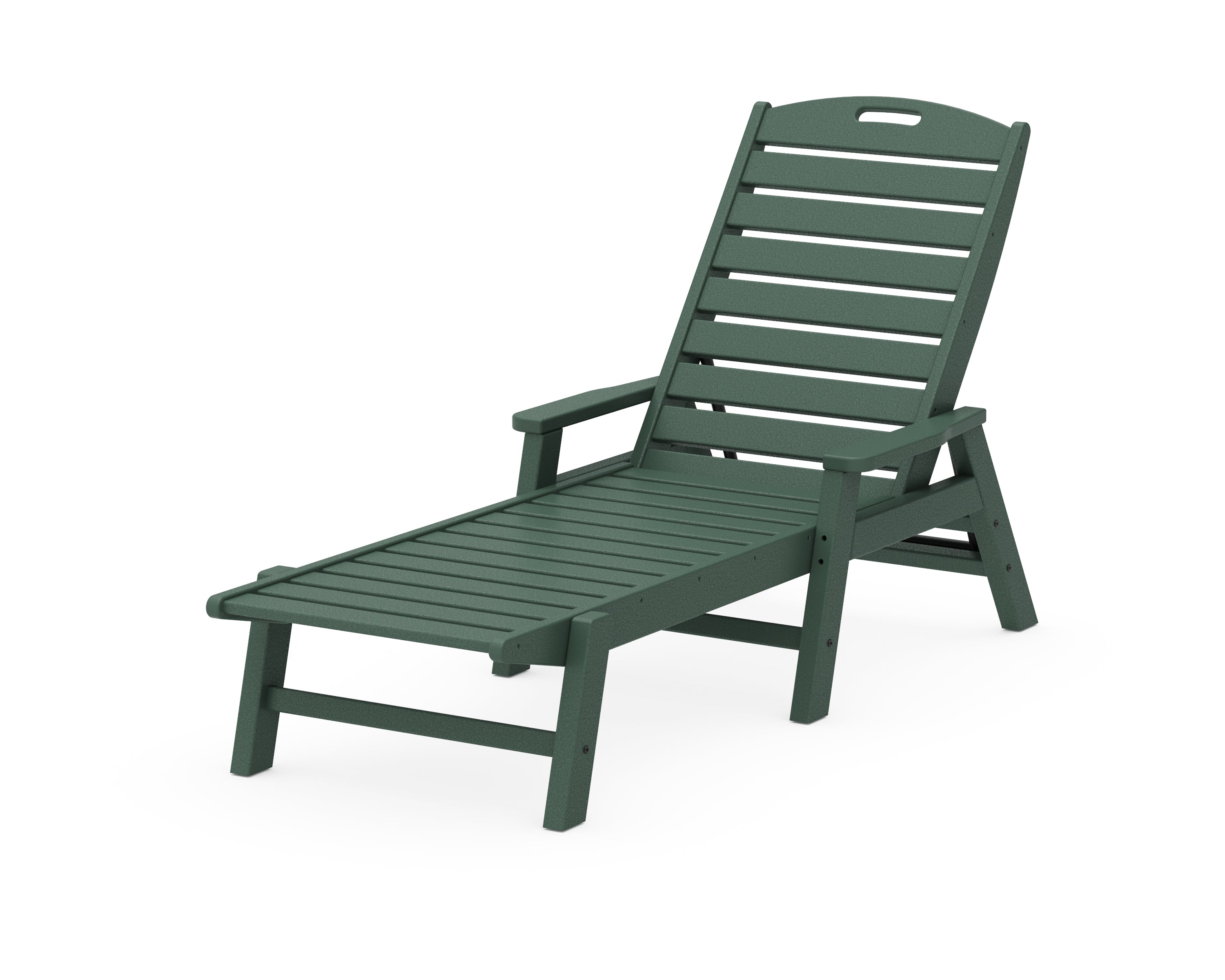 POLYWOOD® Nautical Chaise with Arms in Green