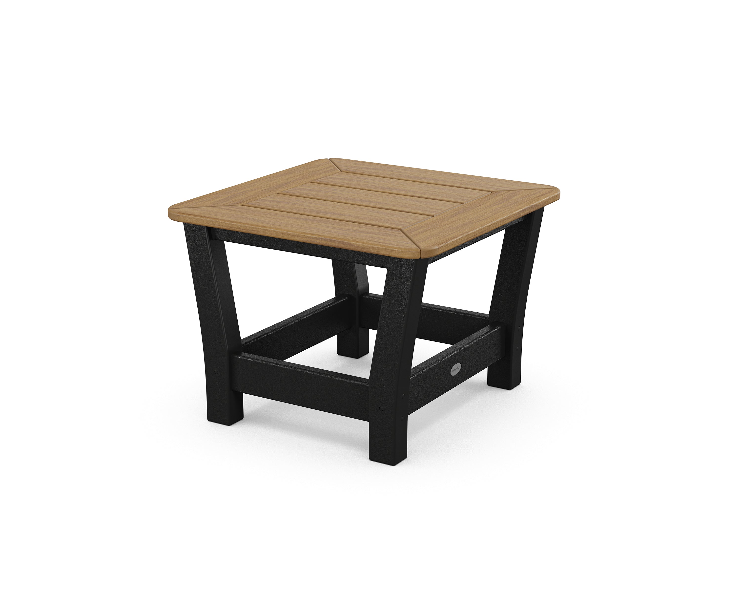 POLYWOOD® Harbour Slat End Table in Black / Natural