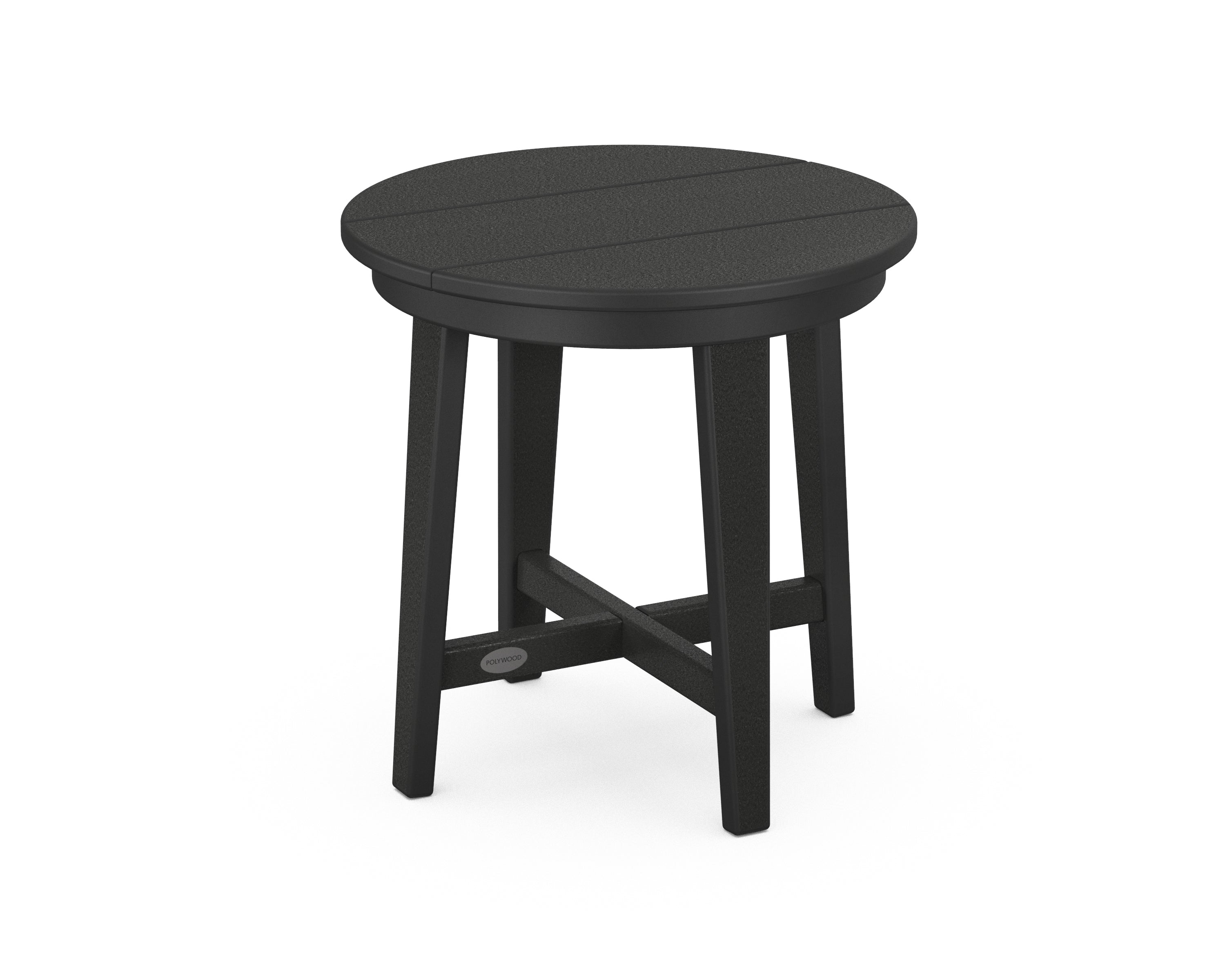 POLYWOOD® Newport 19" Round End Table in Black