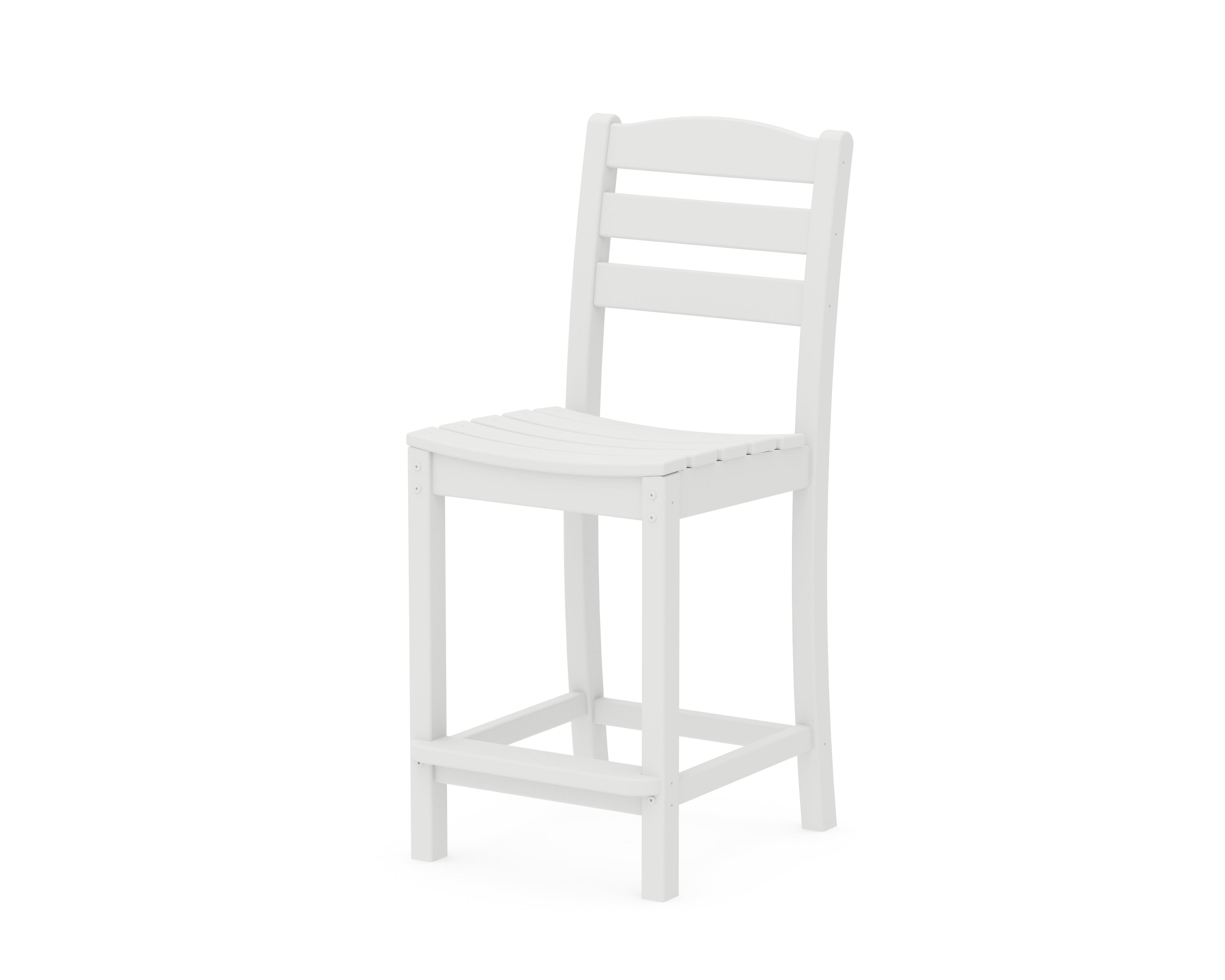 POLYWOOD® La Casa Café Counter Side Chair in White
