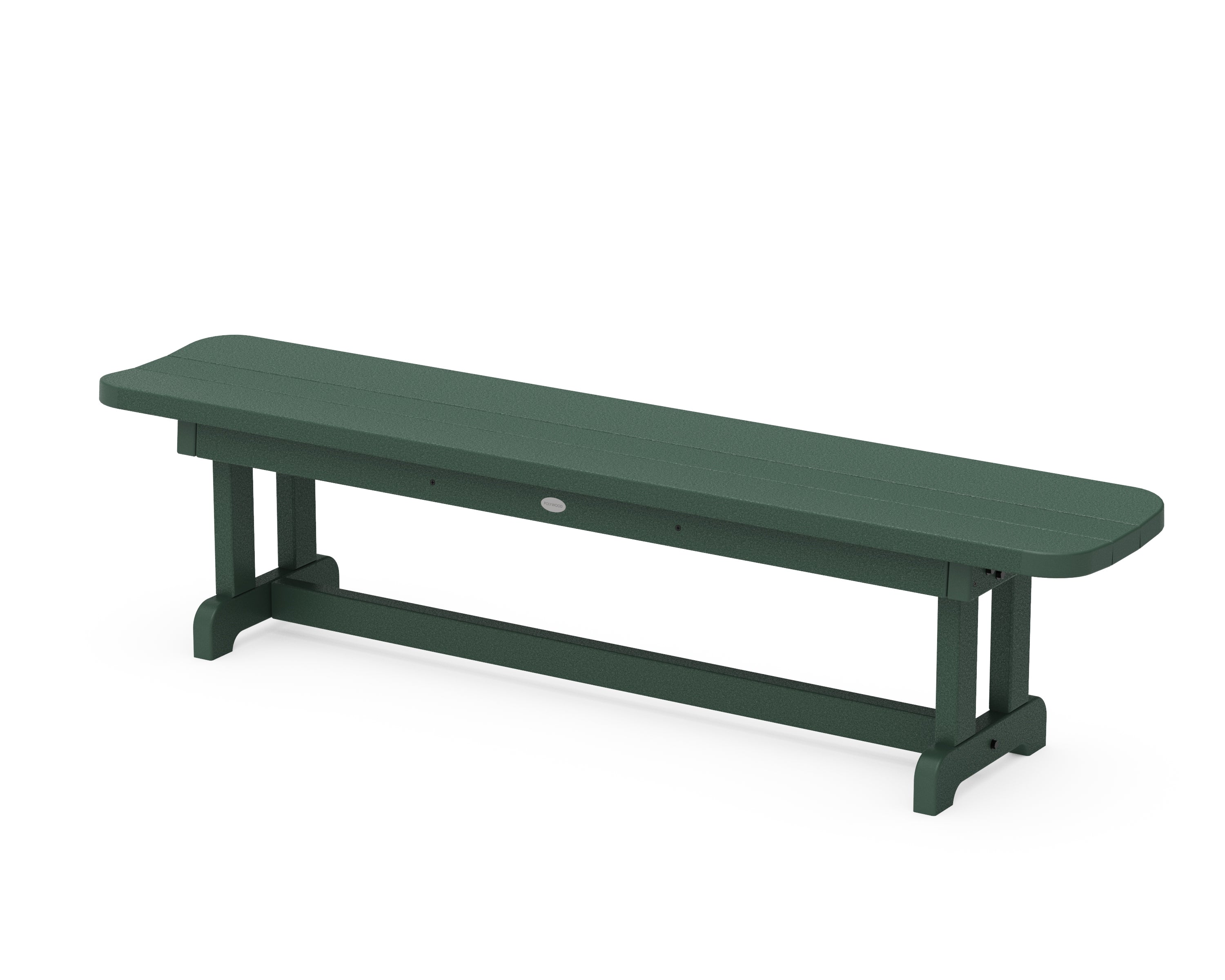 POLYWOOD® Park 72" Harvester Backless Bench in Green