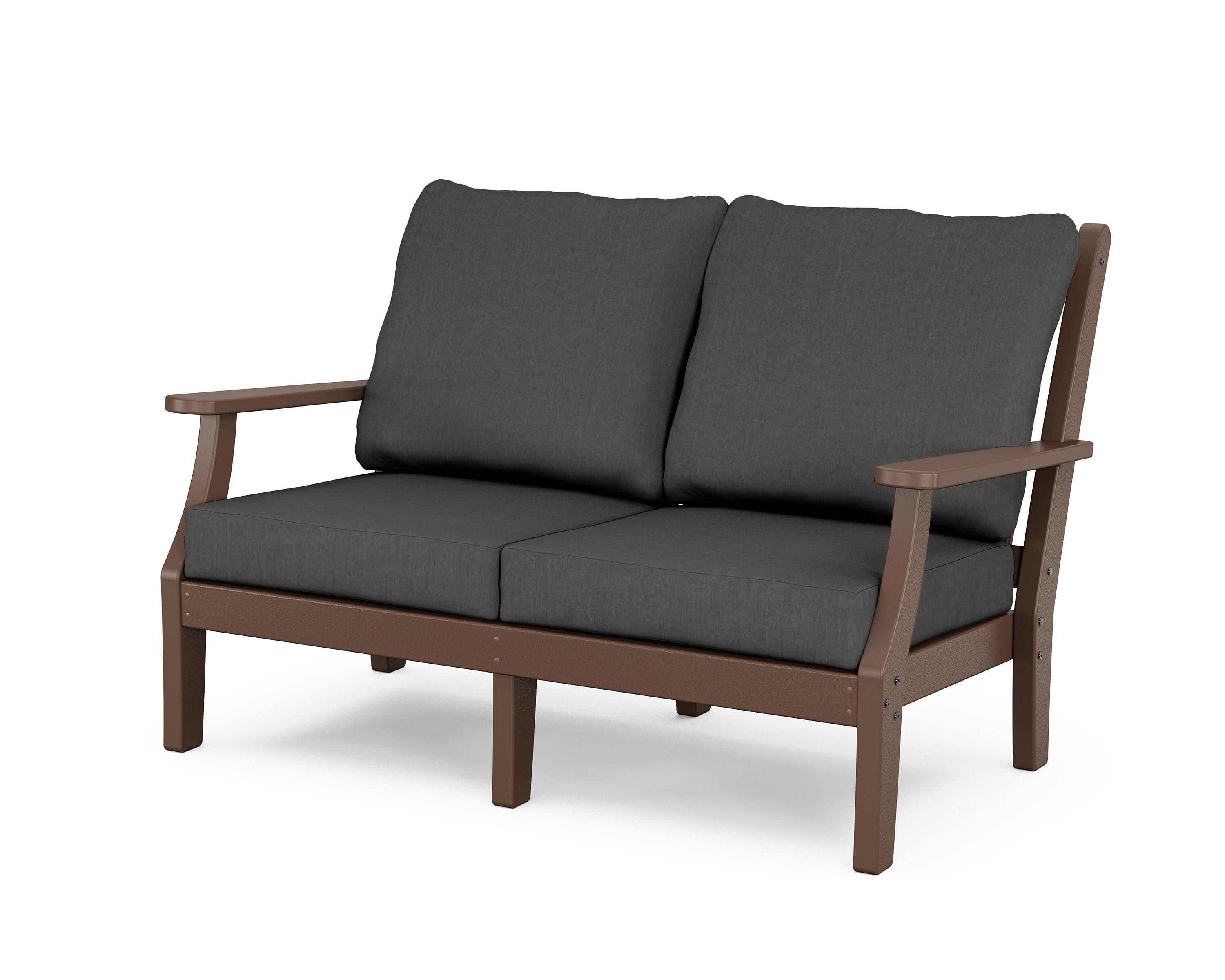 Country Living Wovendale Deep Seating Loveseat in Mahogany / Spectrum Carbon