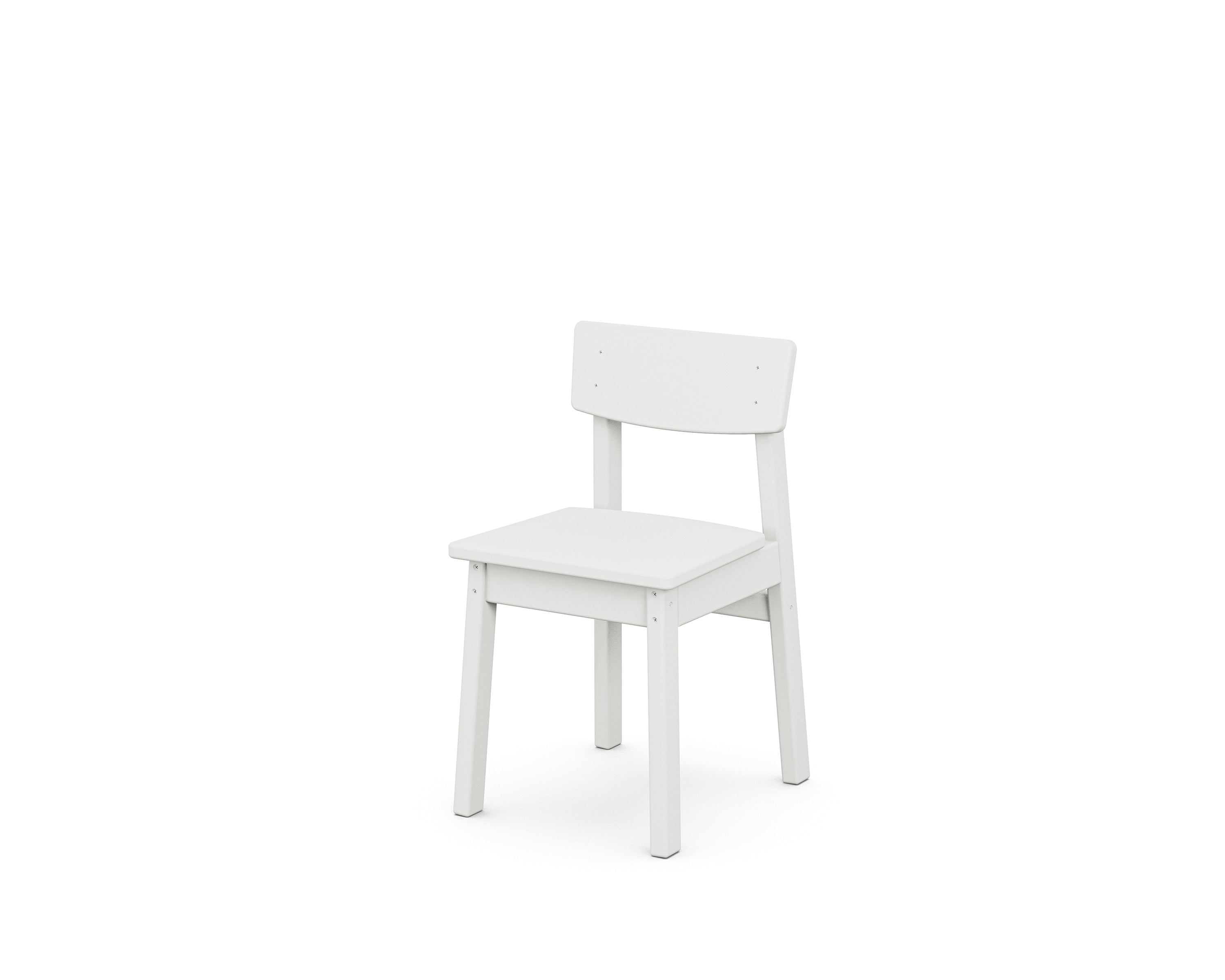 POLYWOOD® Kids Modern Studio Dining Chair in White