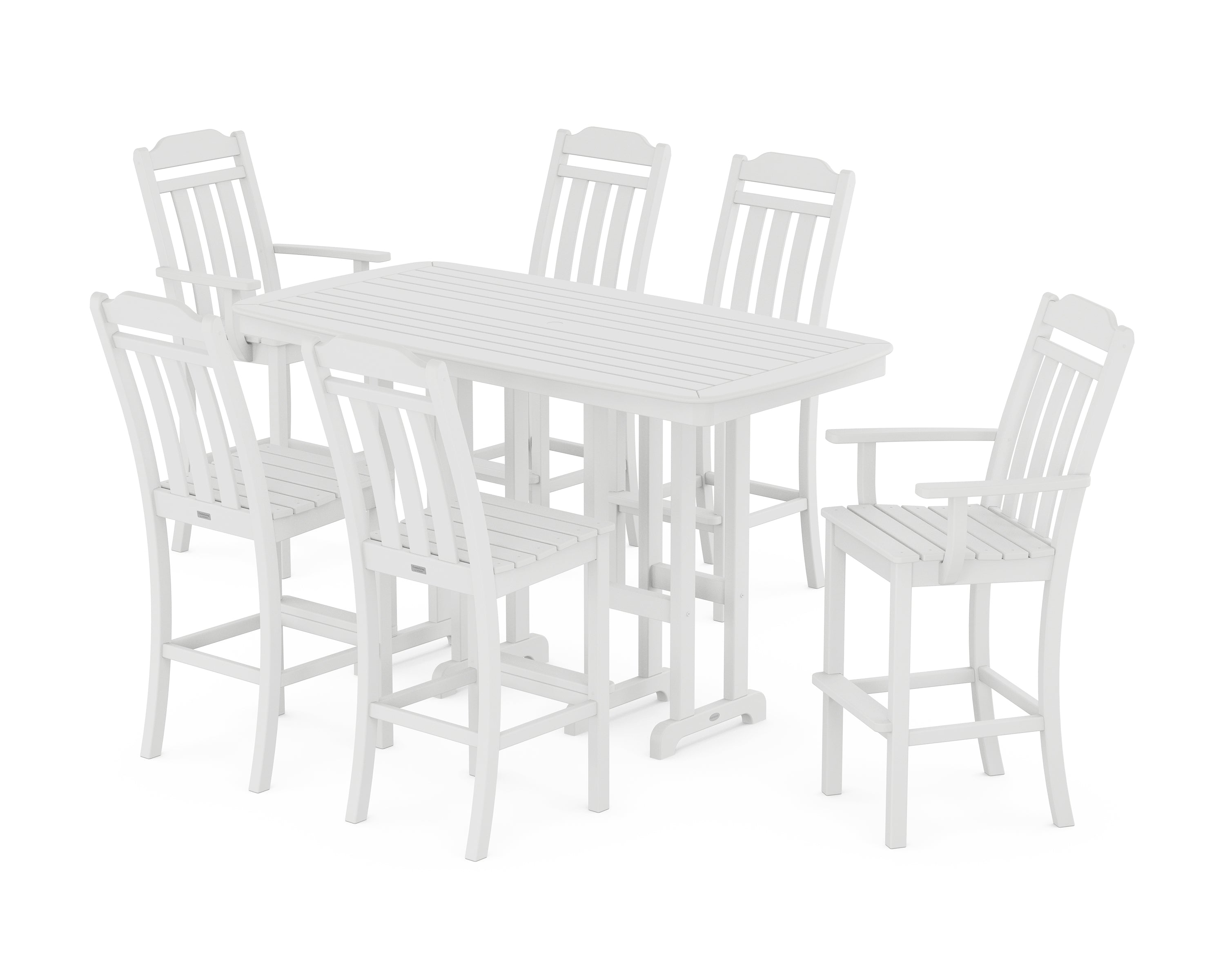 Country Living Cottage 7-Piece Bar Set in White
