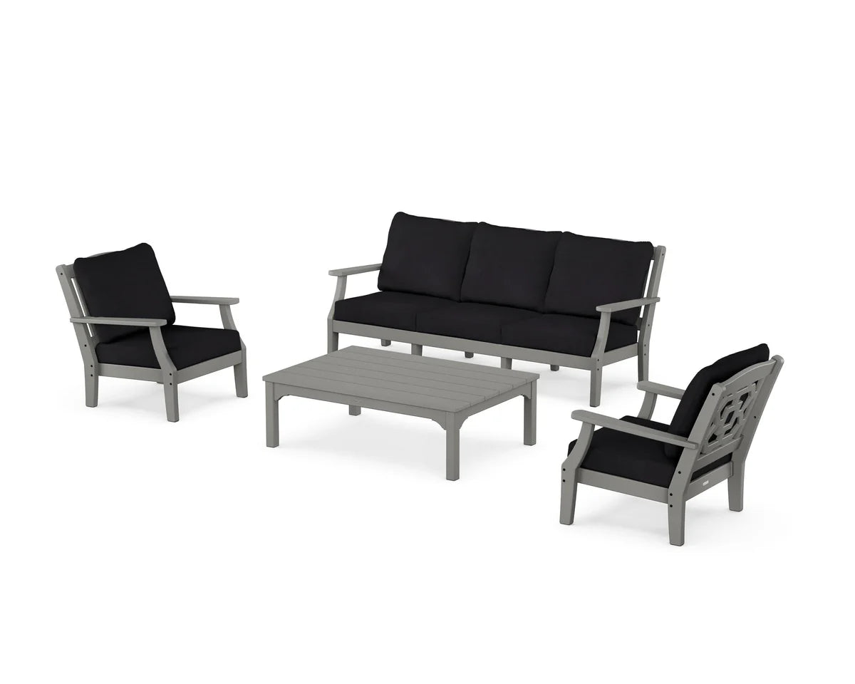 Chinoiserie 4-Piece Deep Seating Set with Sofa