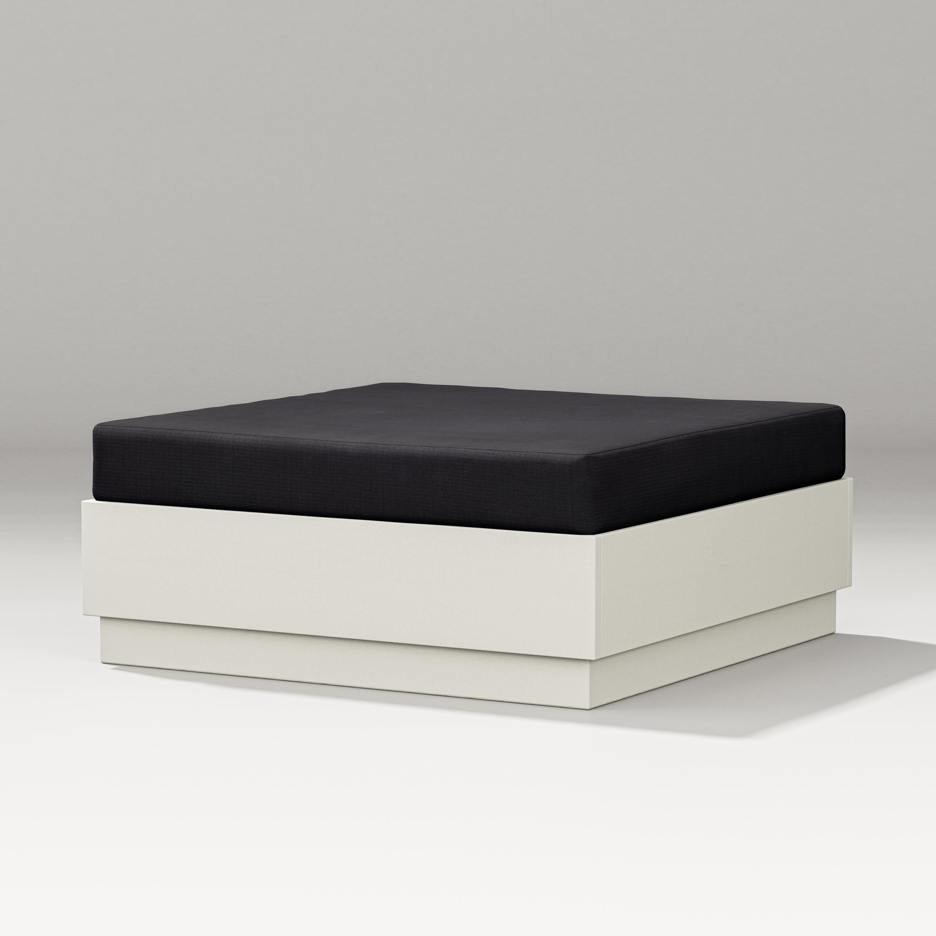 PW Designer Series Elevate Lounge Ottoman in Vintage White / Midnight Linen