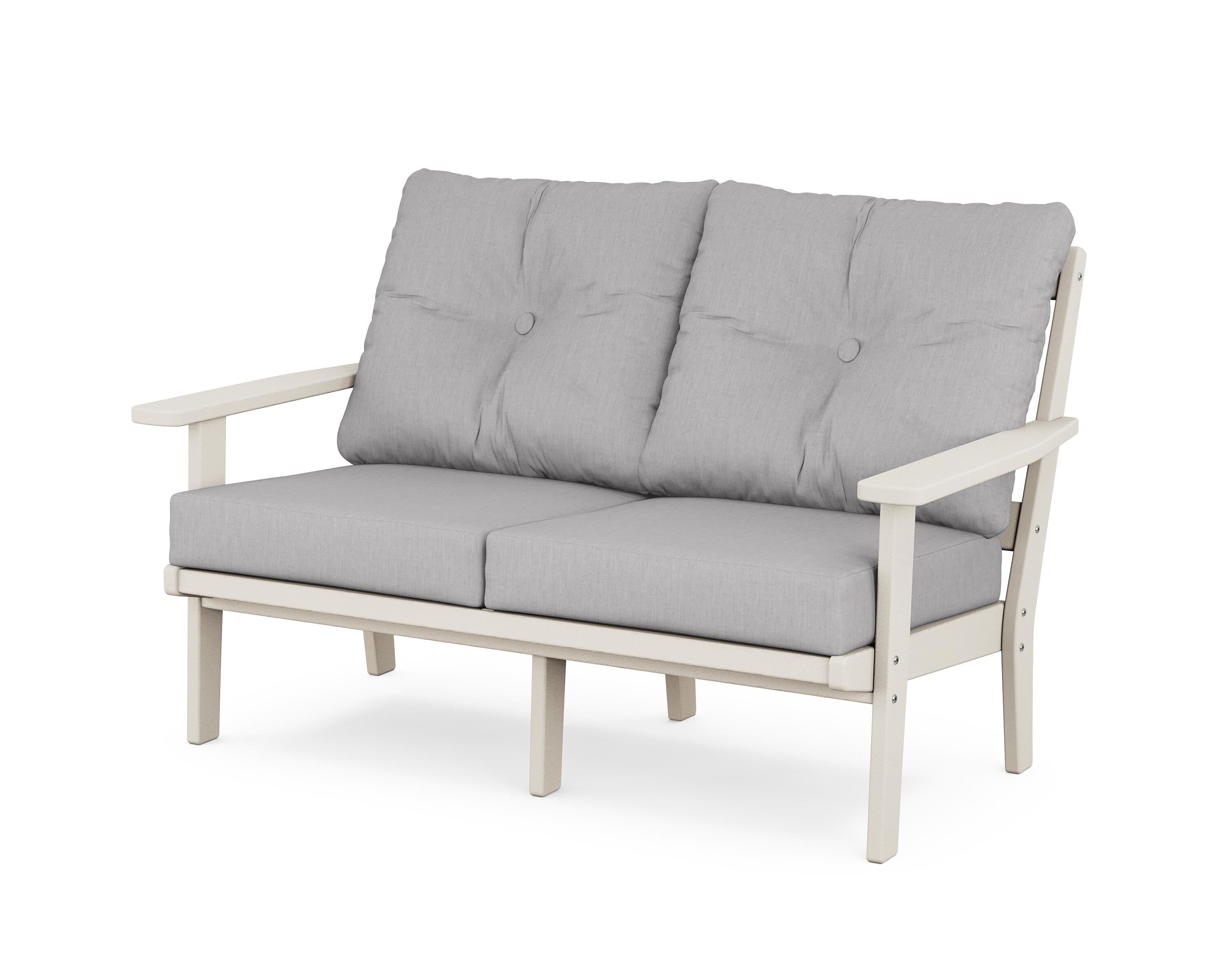 POLYWOOD® Oxford Deep Seating Loveseat in Sand / Granite