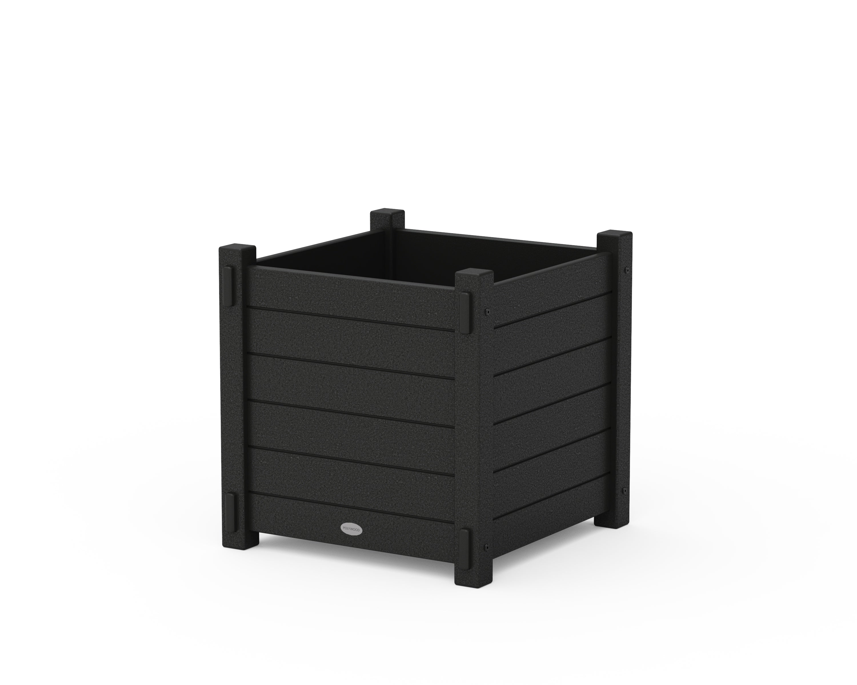 POLYWOOD® Nautical Large Square Planter Box in Black