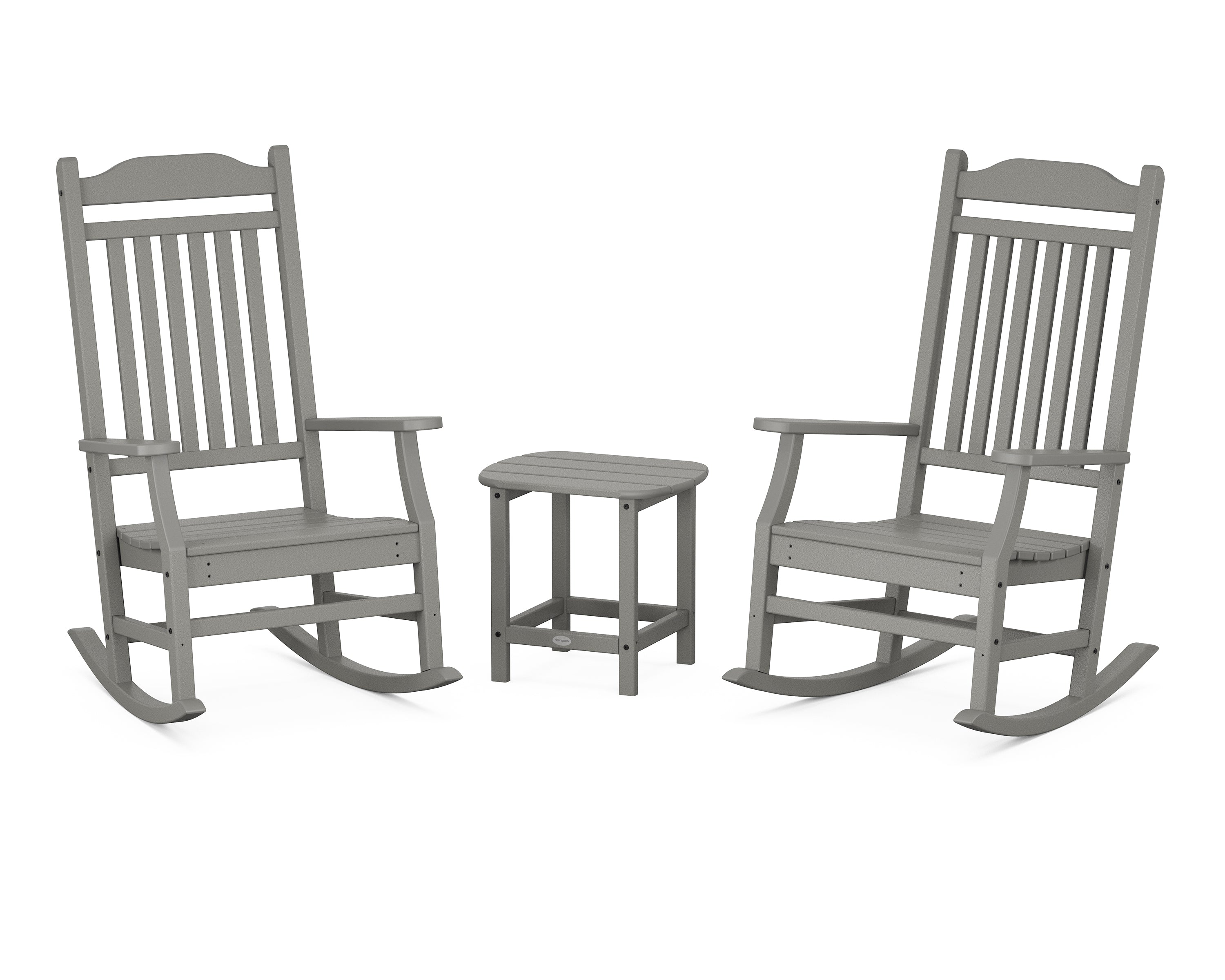 Country Living Cottage Rocking Chair 3-Piece Set in Slate Grey