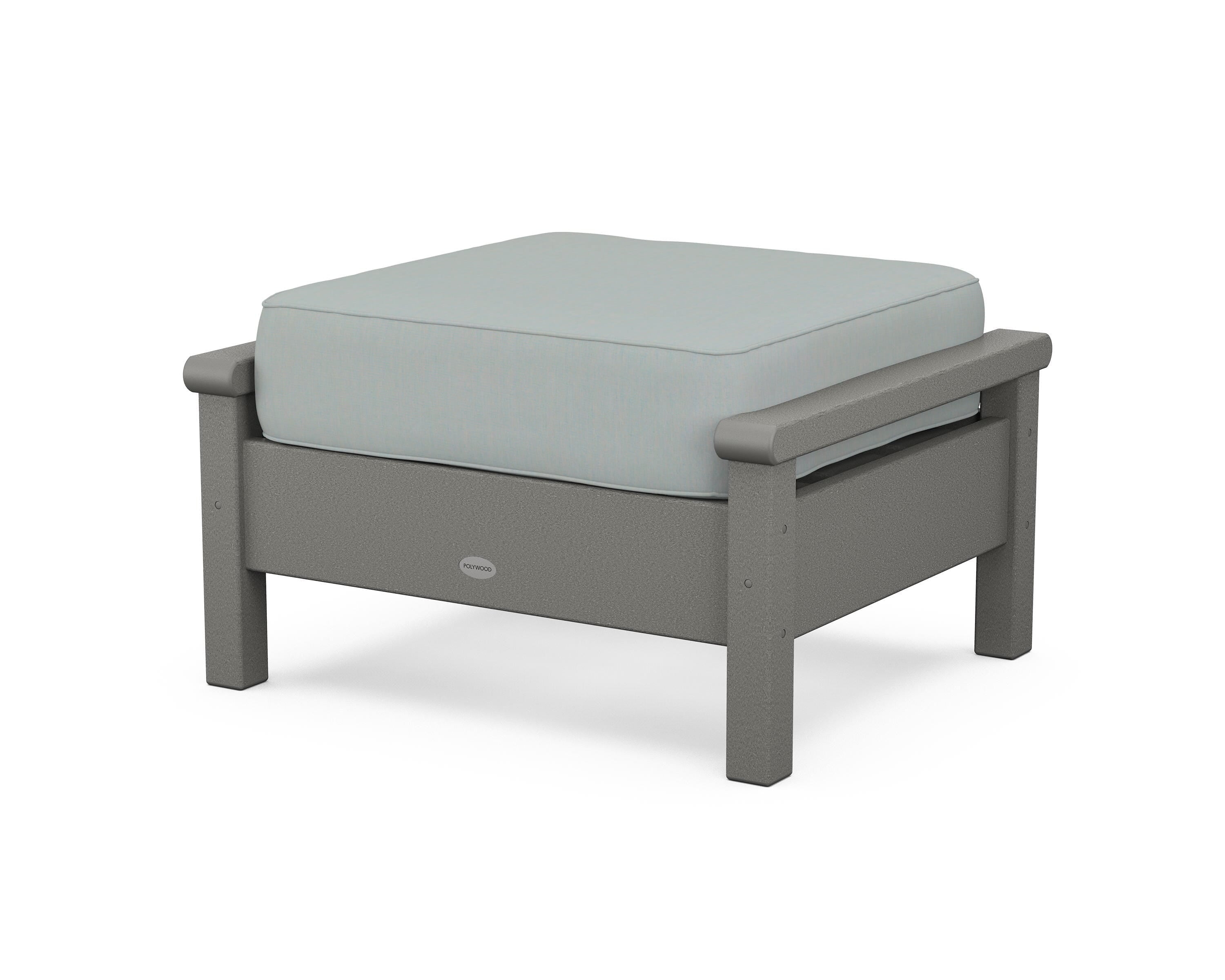 POLYWOOD® Harbour Deep Seating Ottoman in Slate Grey / Spa