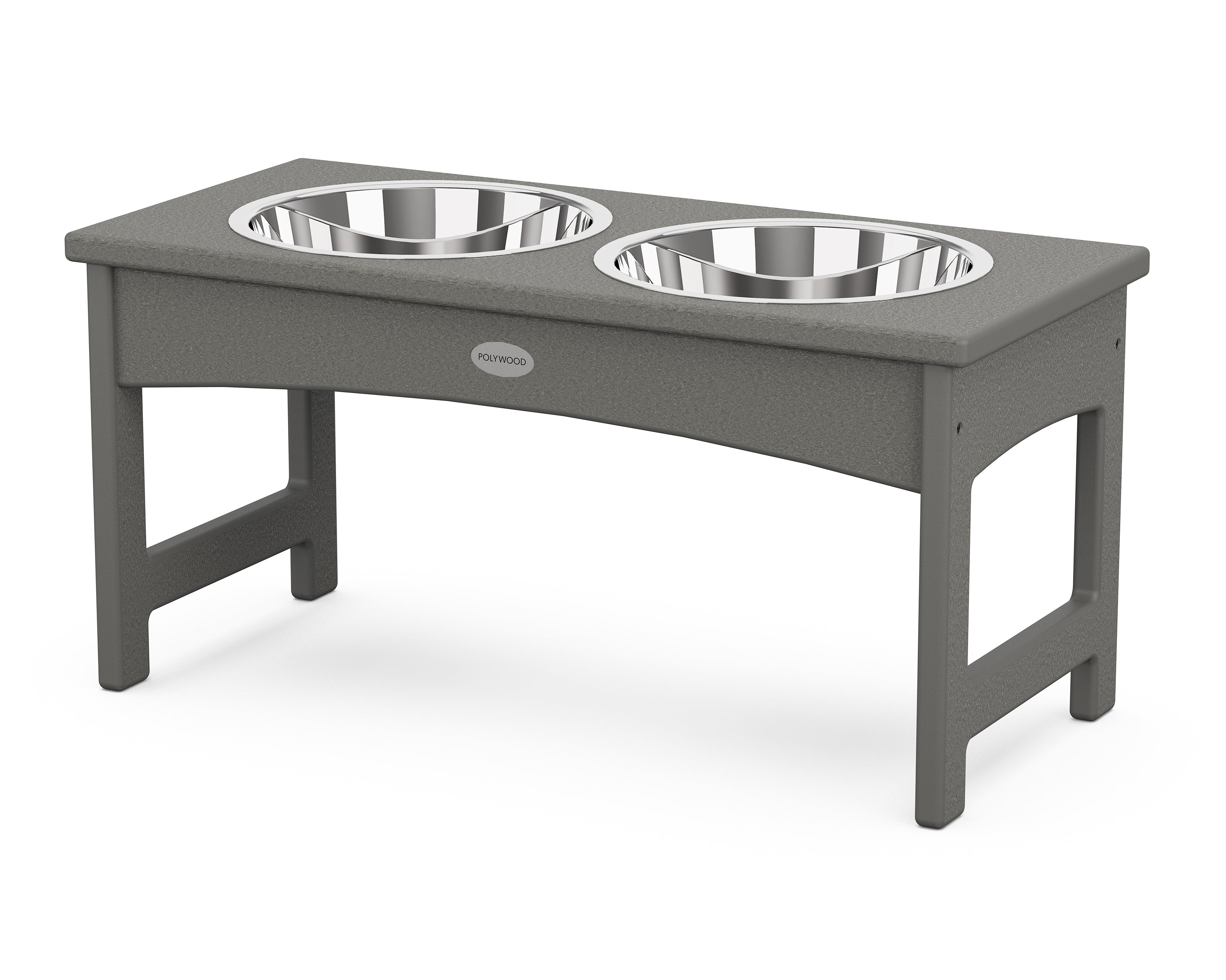 POLYWOOD® Pet Feeder in Slate Grey